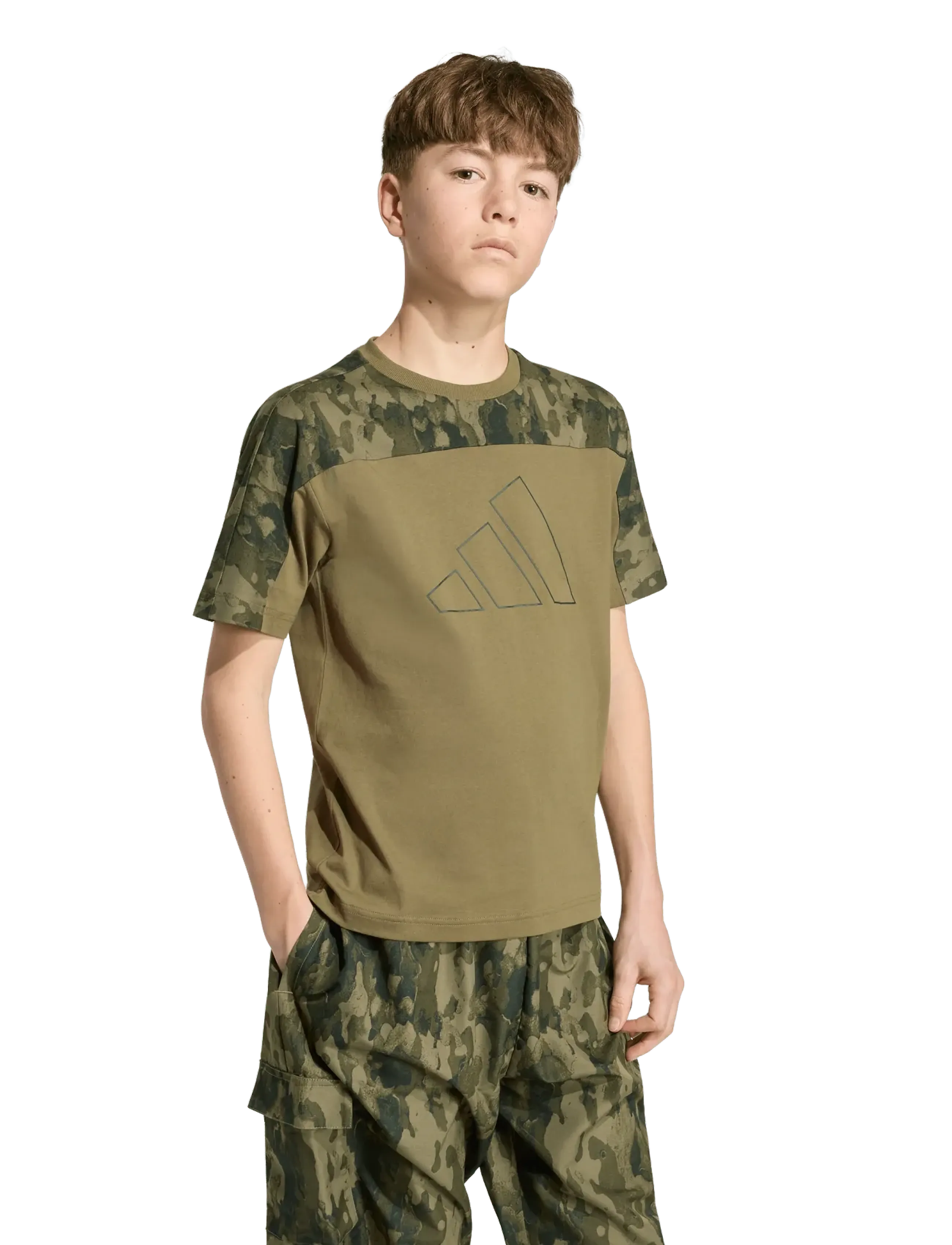 adidas Sportswear - J  CAMO T - sporttoppar - olistr/junink - 4