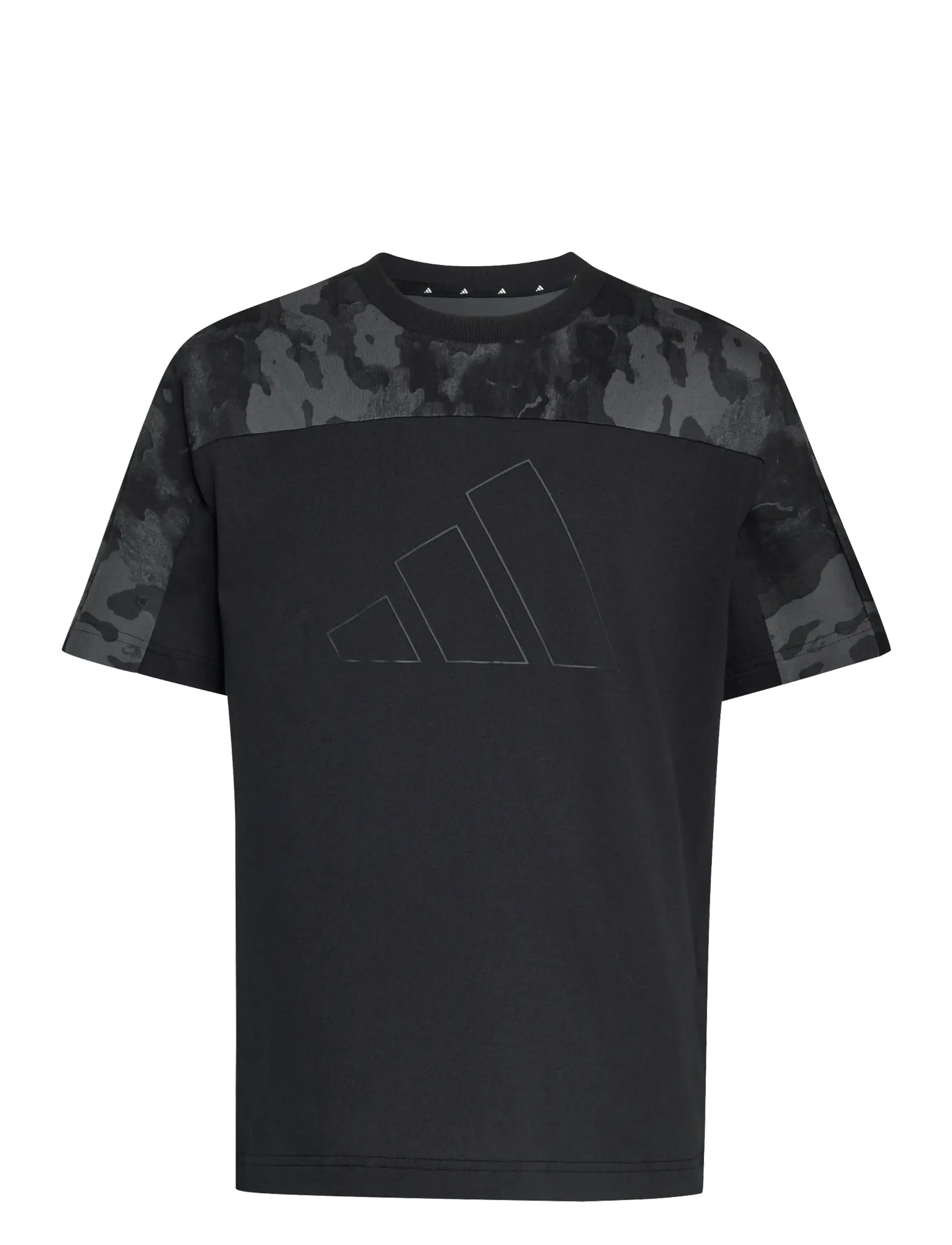 adidas Sportswear J  CAMO T - Tøj - BLACK/CARBON / black