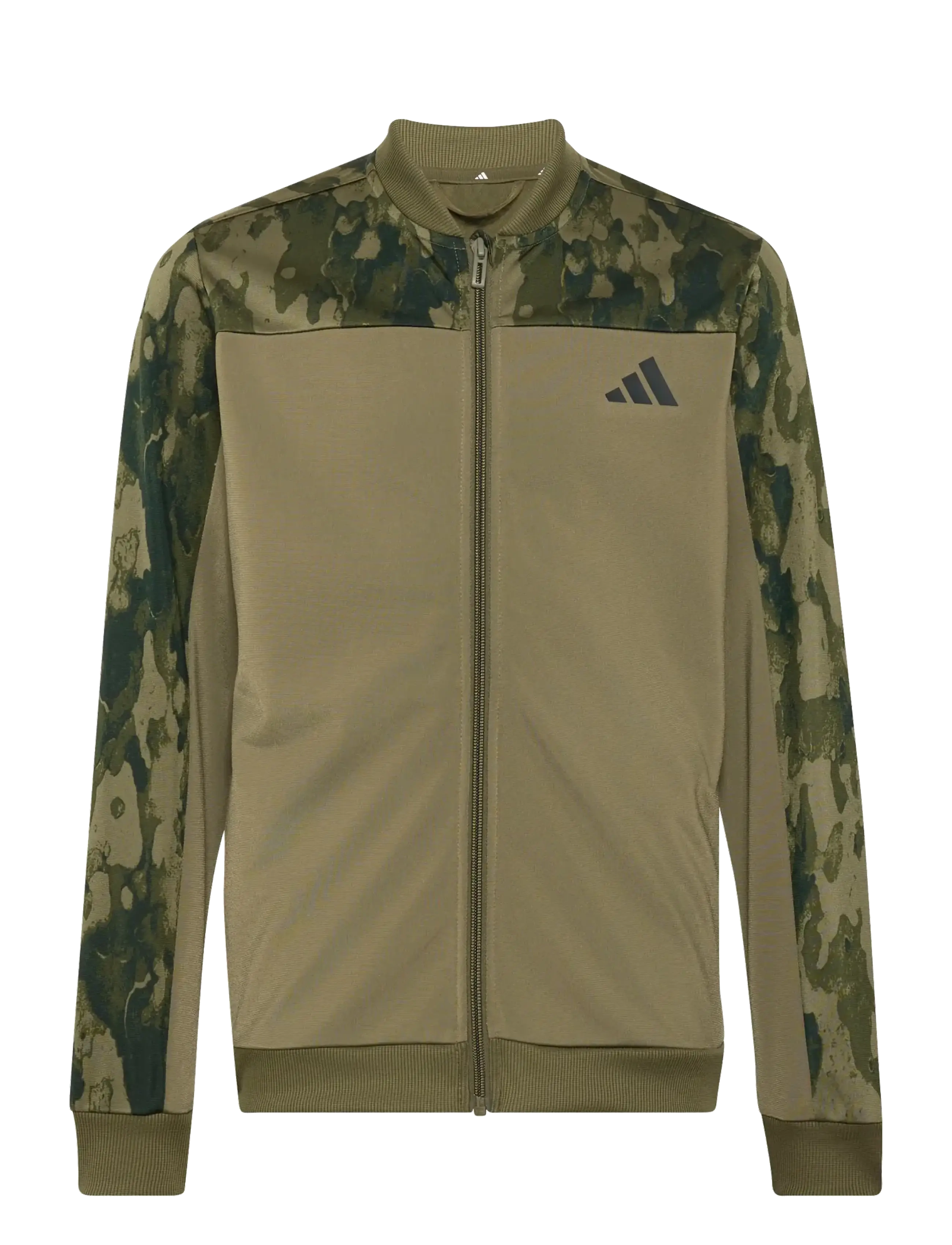 adidas Sportswear J Camo Ts, Børn, Camo Træningsjakke, Kakigrøn, Str: 128