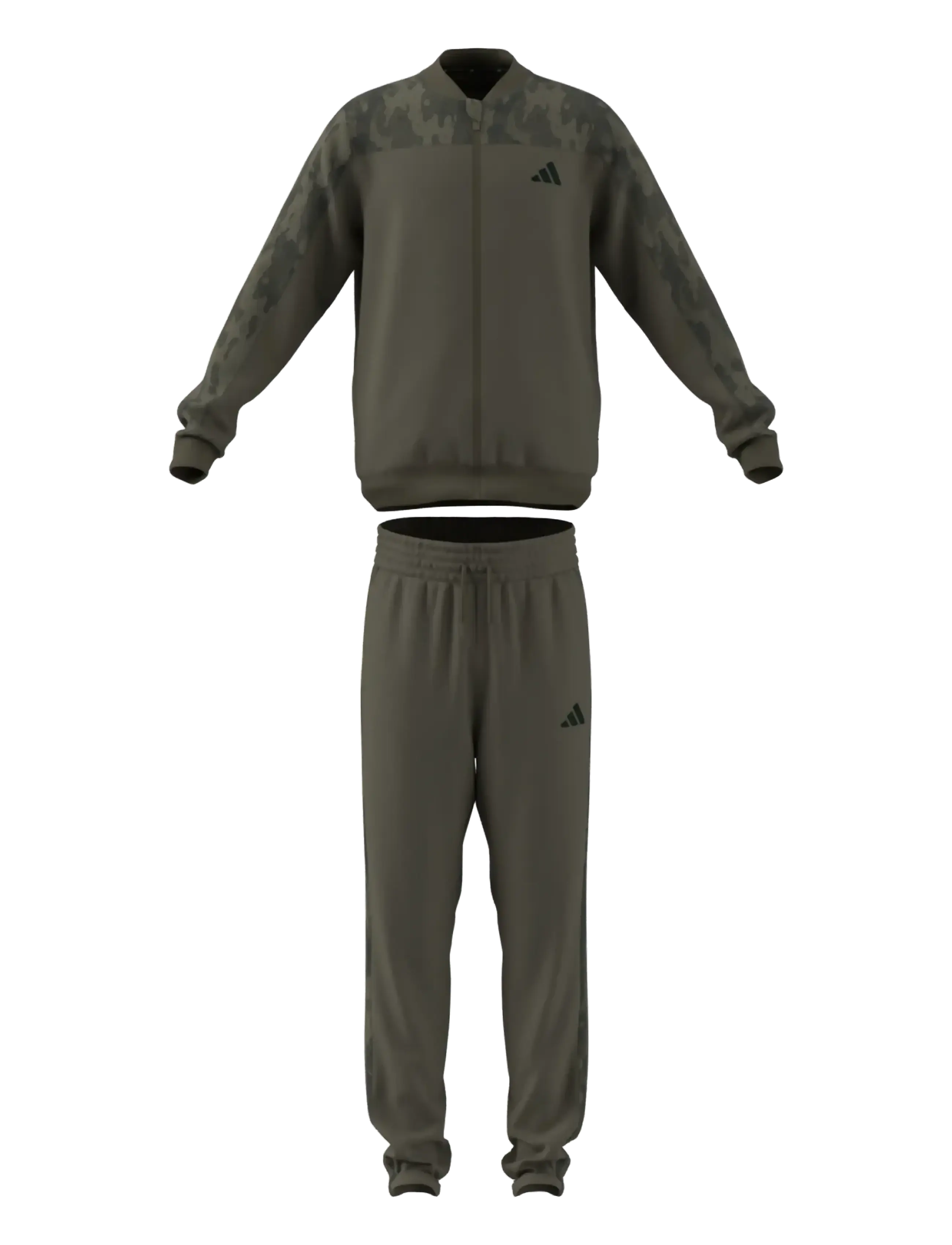 adidas Sportswear - J CAMO TS - sportiniai kostiumai ir dviejų dalių komplektai - olistr/junink - 2