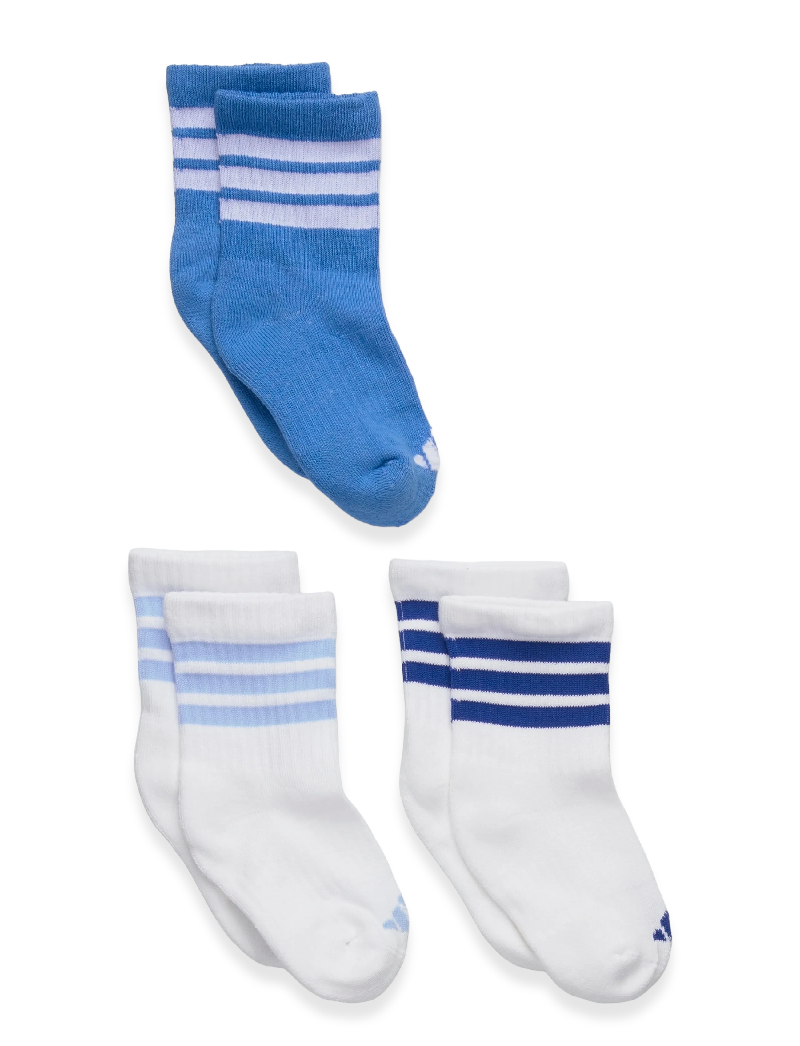 adidas Sportswear 3S KD C CRW 3P - Strømper - RAYBLU/WHITE/GLOBLU / multi