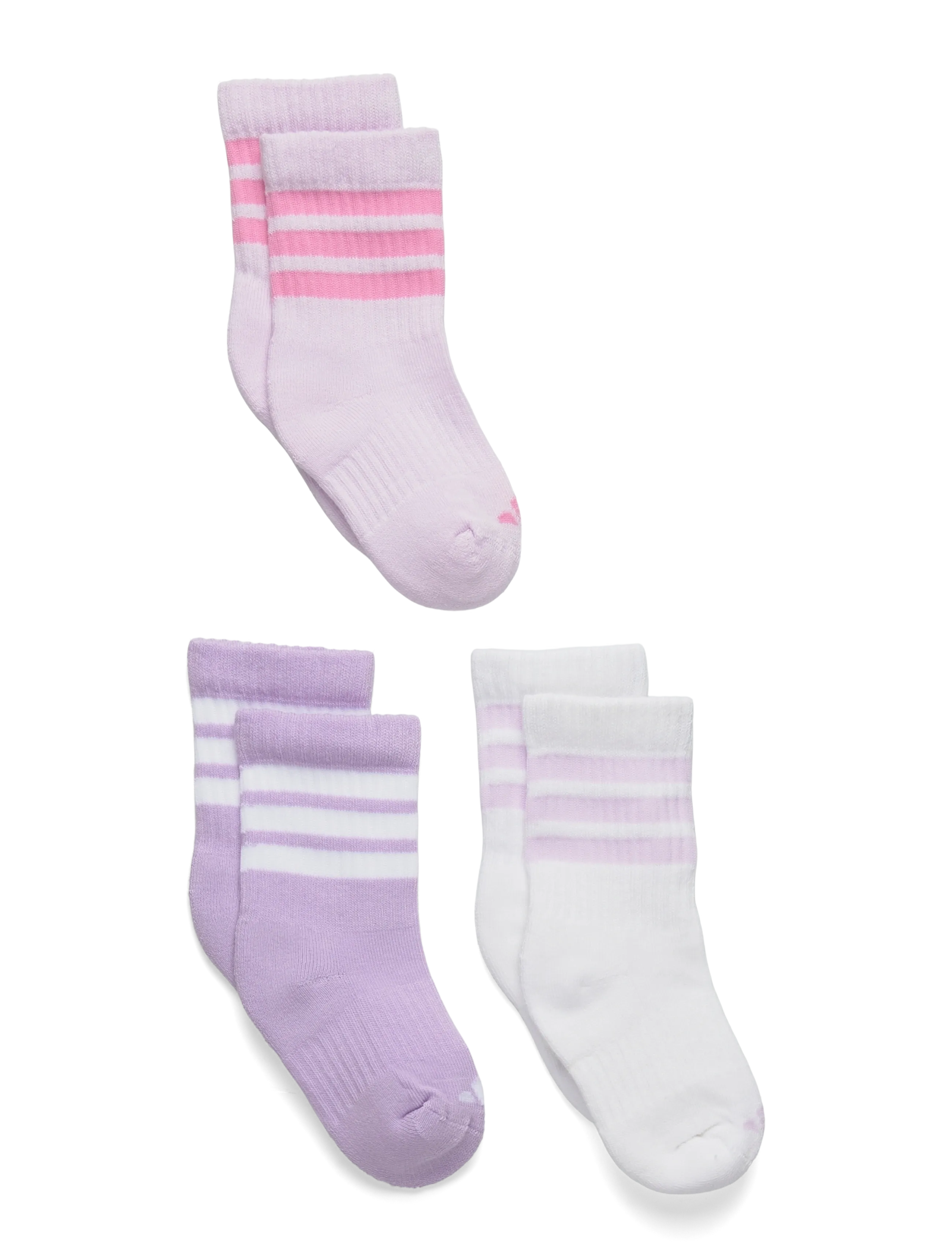 adidas Sportswear 3S KD C CRW 3P - Strømper & Strømpebukser - POWPLU/WHITE/ICELAV / multi