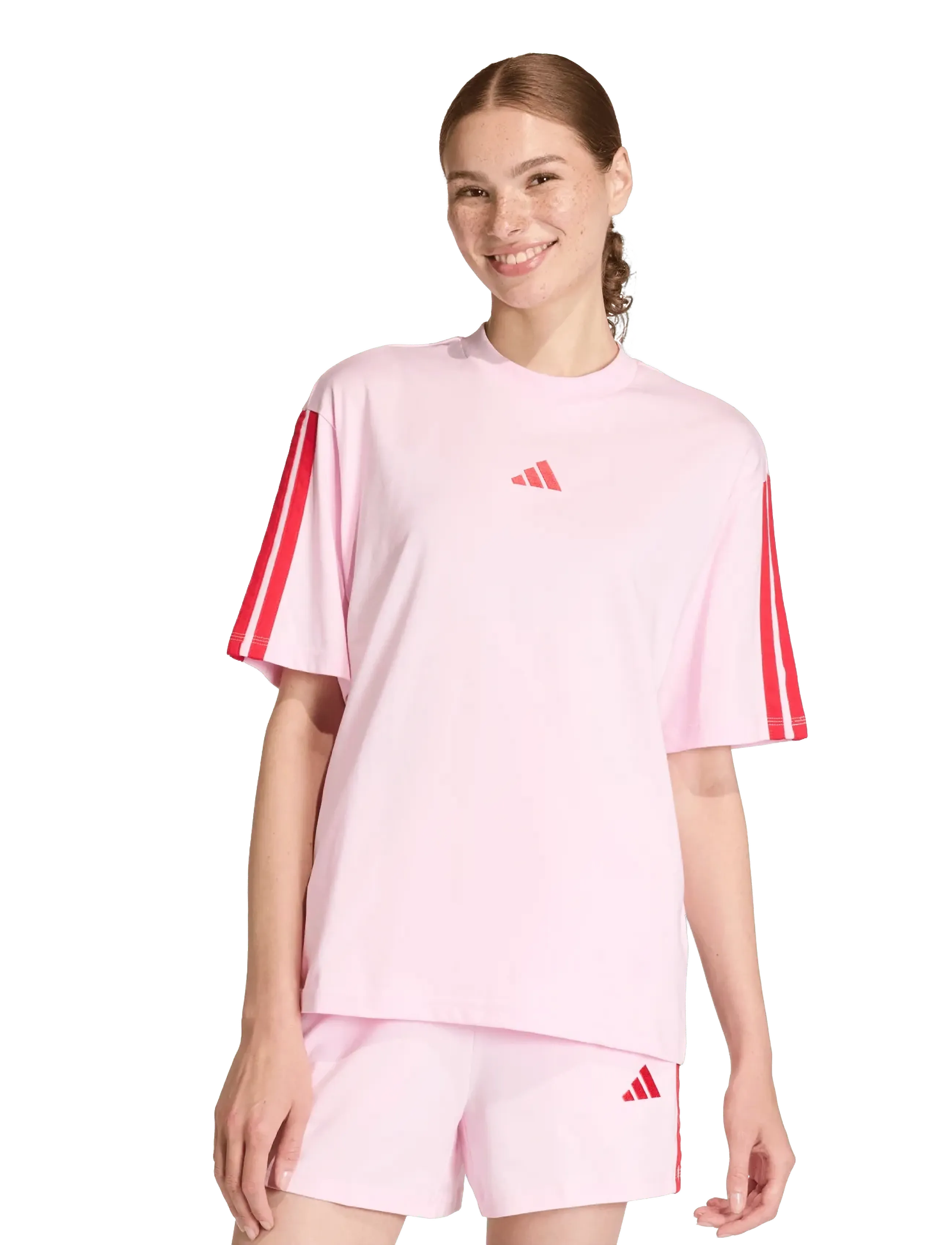 adidas Sportswear - W 3S SJ BF T - t-shirts - clpink/purrub - 3