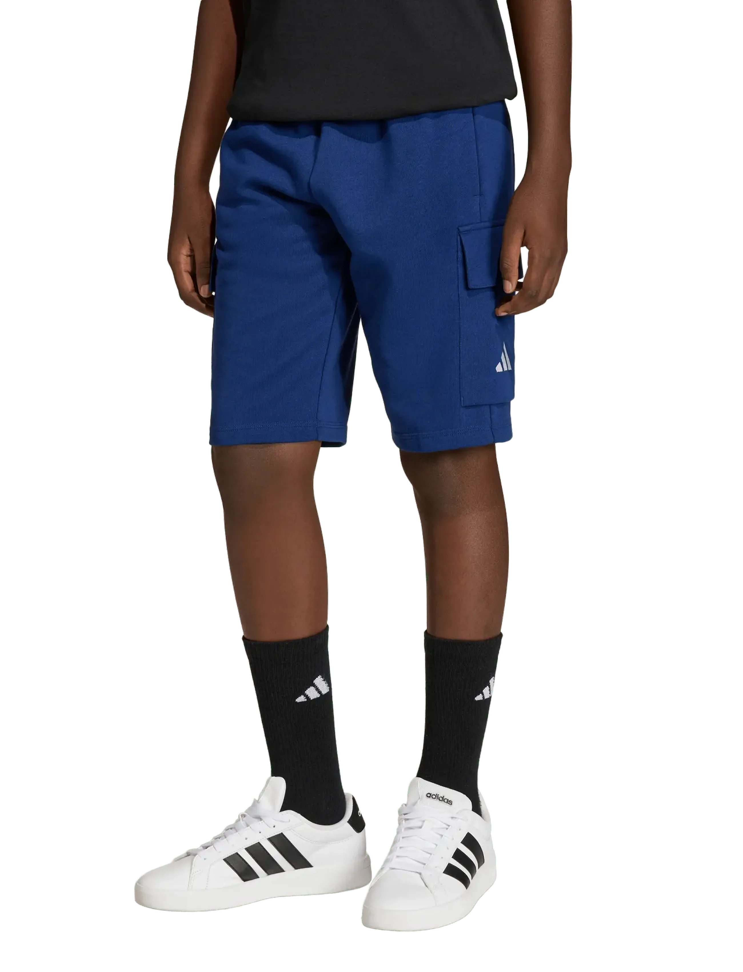 adidas Sportswear - J SL FT C SH - lühikesed dressipüksid - dkblue/white - 5