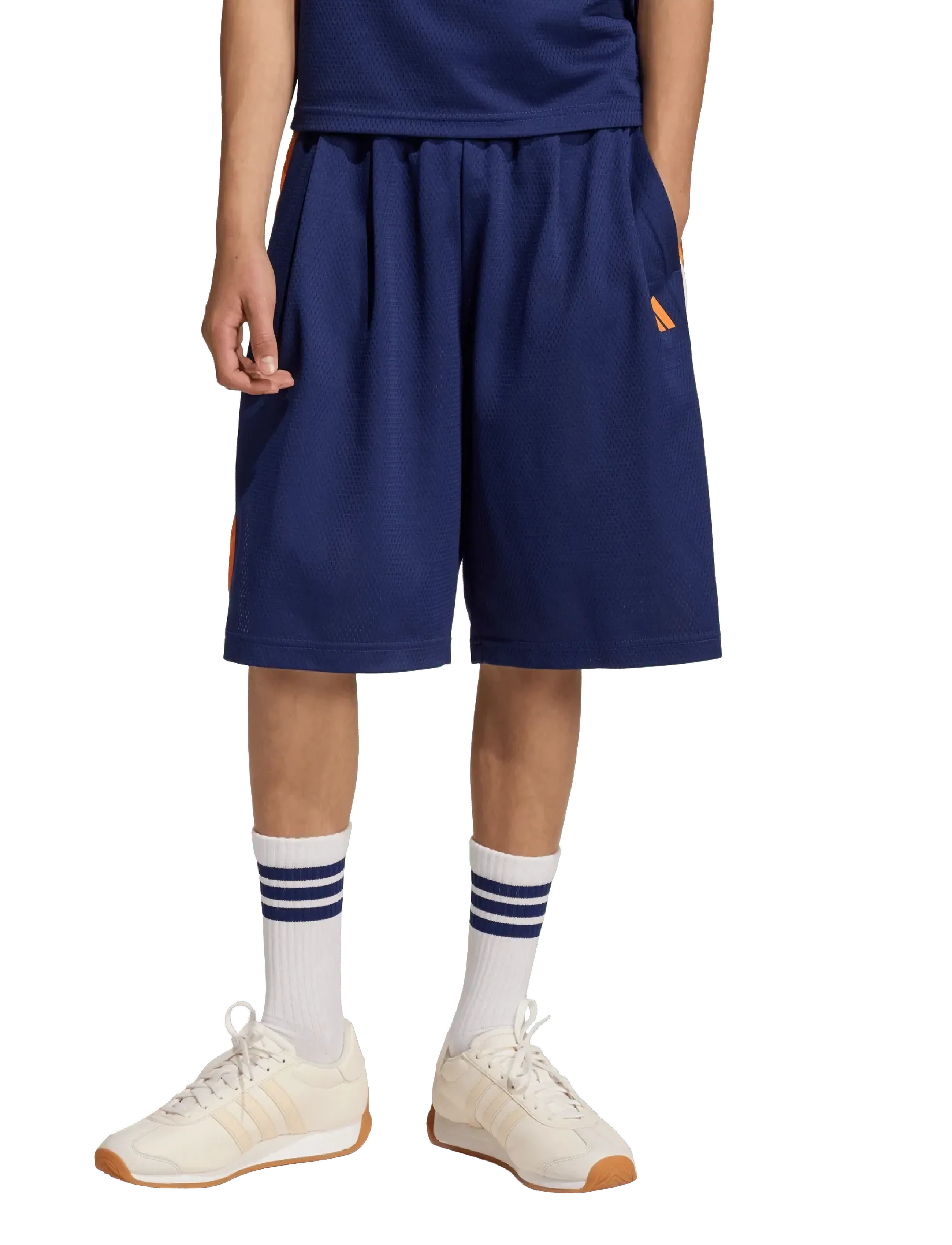 adidas Sportswear J STD SHO - Sportimise püksid - DKBLUE/PUOR / blue