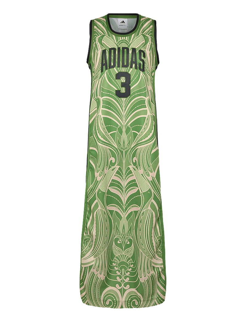 adidas Sportswear - FARM PRM DRESS - kjoler & nederdele - cregrn/black - 0