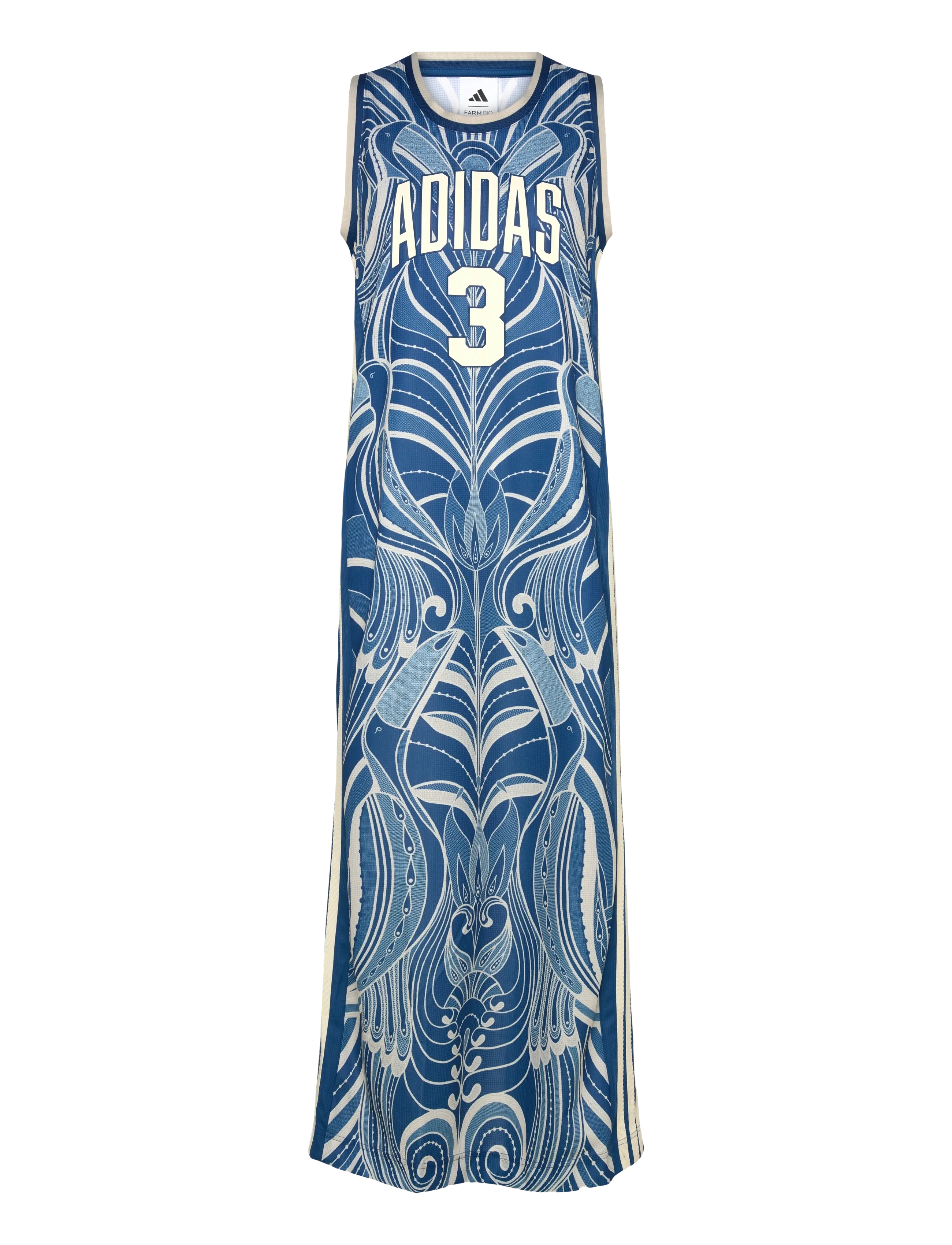 adidas Sportswear FARM PRM DRESS - Kläder - DMARIN/CREWHT / blue