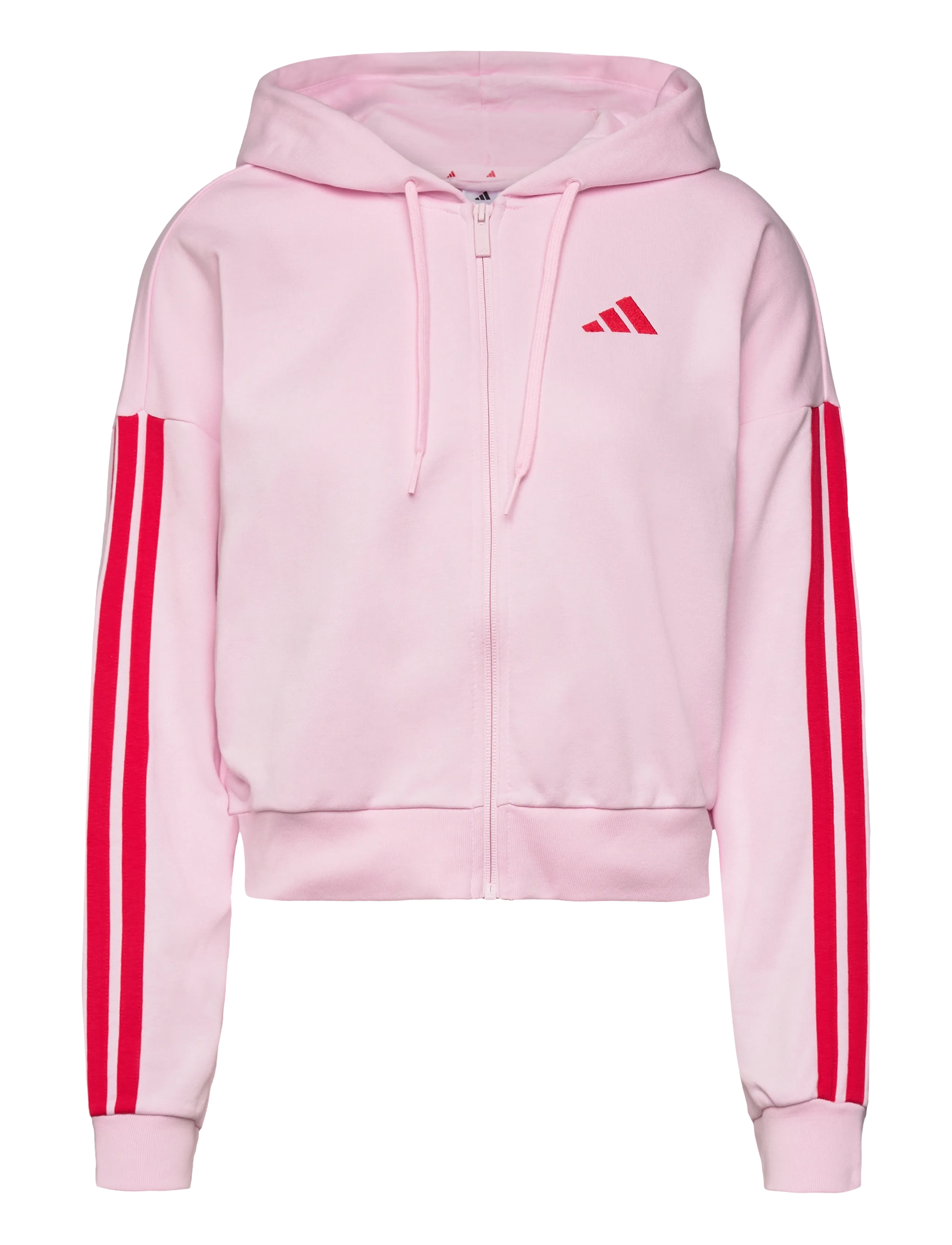 adidas Sportswear W 3S FT FZ HD - Vaata kõiki - CLPINK/PURRUB / pink/rose