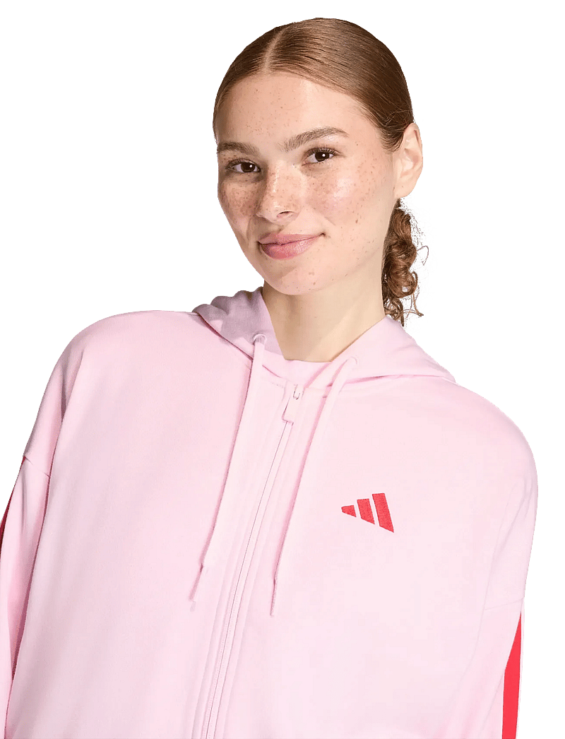 adidas Sportswear - W 3S FT FZ HD - oberteile - clpink/purrub - 4