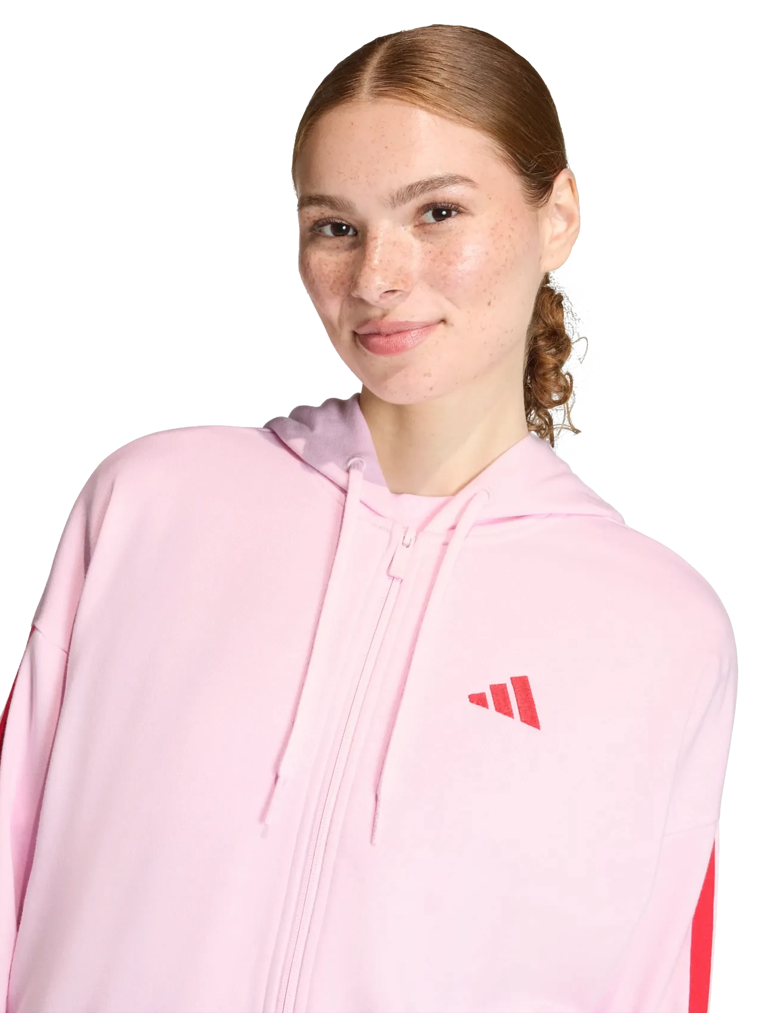adidas Sportswear - W 3S FT FZ HD - overdele - clpink/purrub - 4