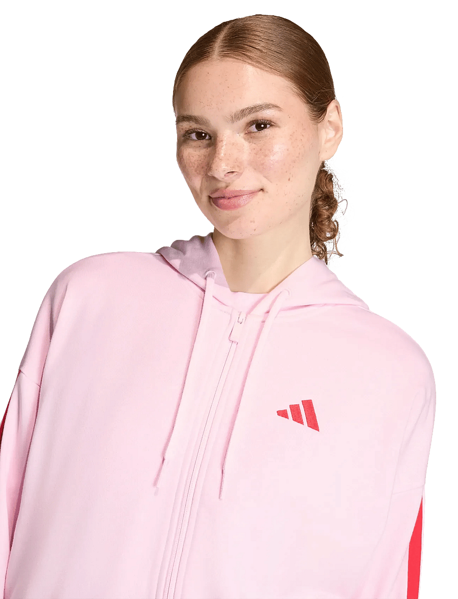 adidas Sportswear - W 3S FT FZ HD - overdele - clpink/purrub - 4