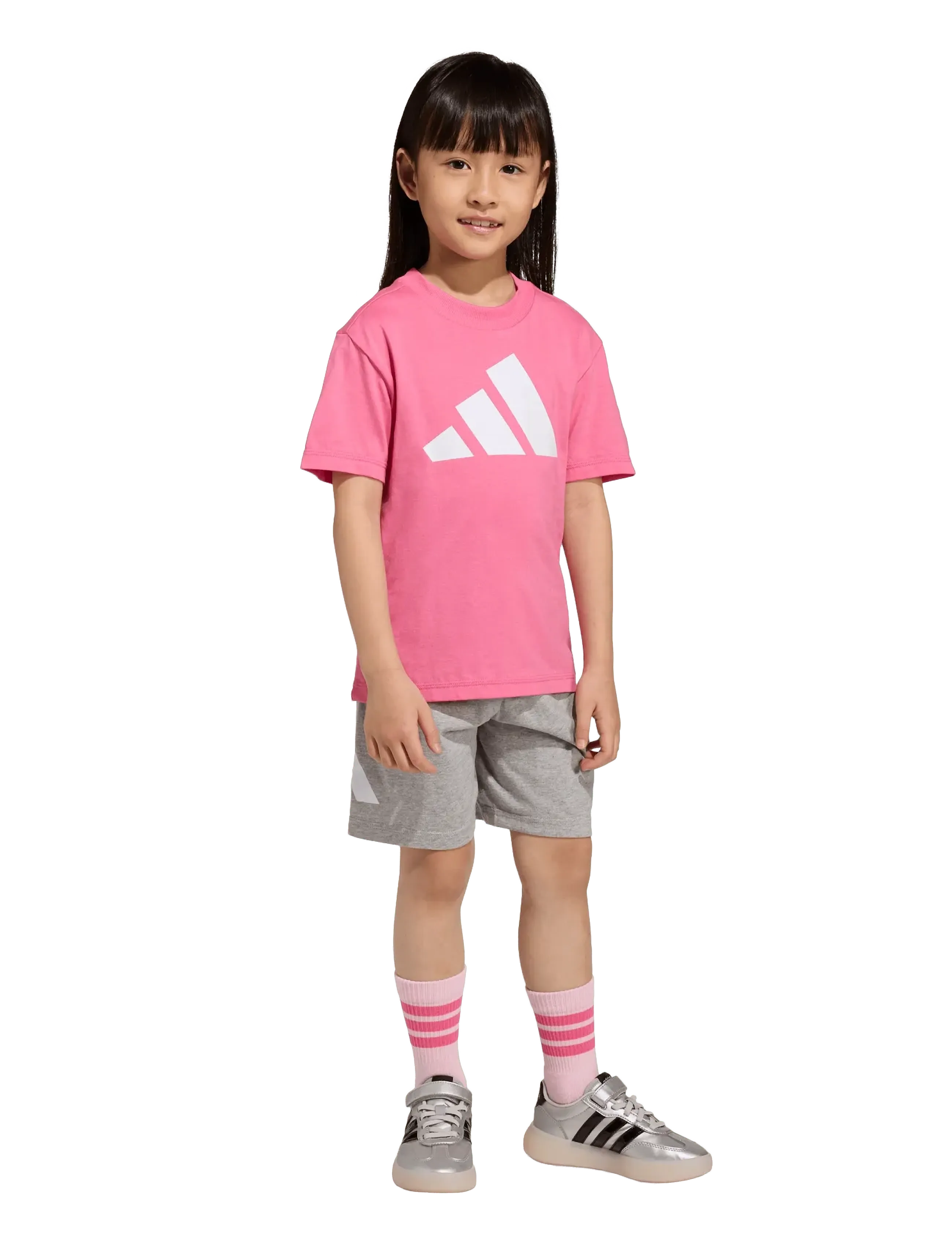 adidas Sportswear LK BL T-SET 160 - Set - PNKFUS/WHITE / pink/rose