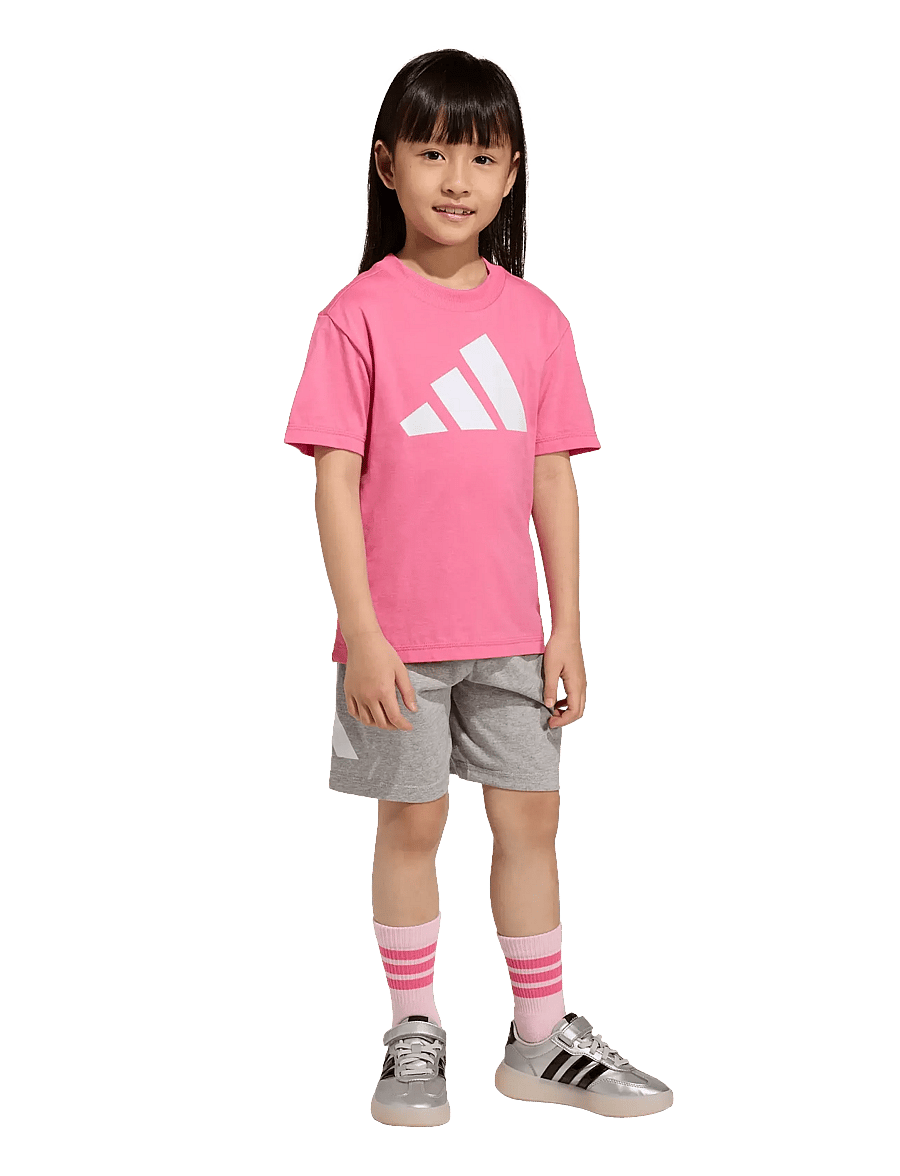adidas Sportswear - LK BL T-SET 160 - 2-osalised komplektid - pnkfus/white - 0