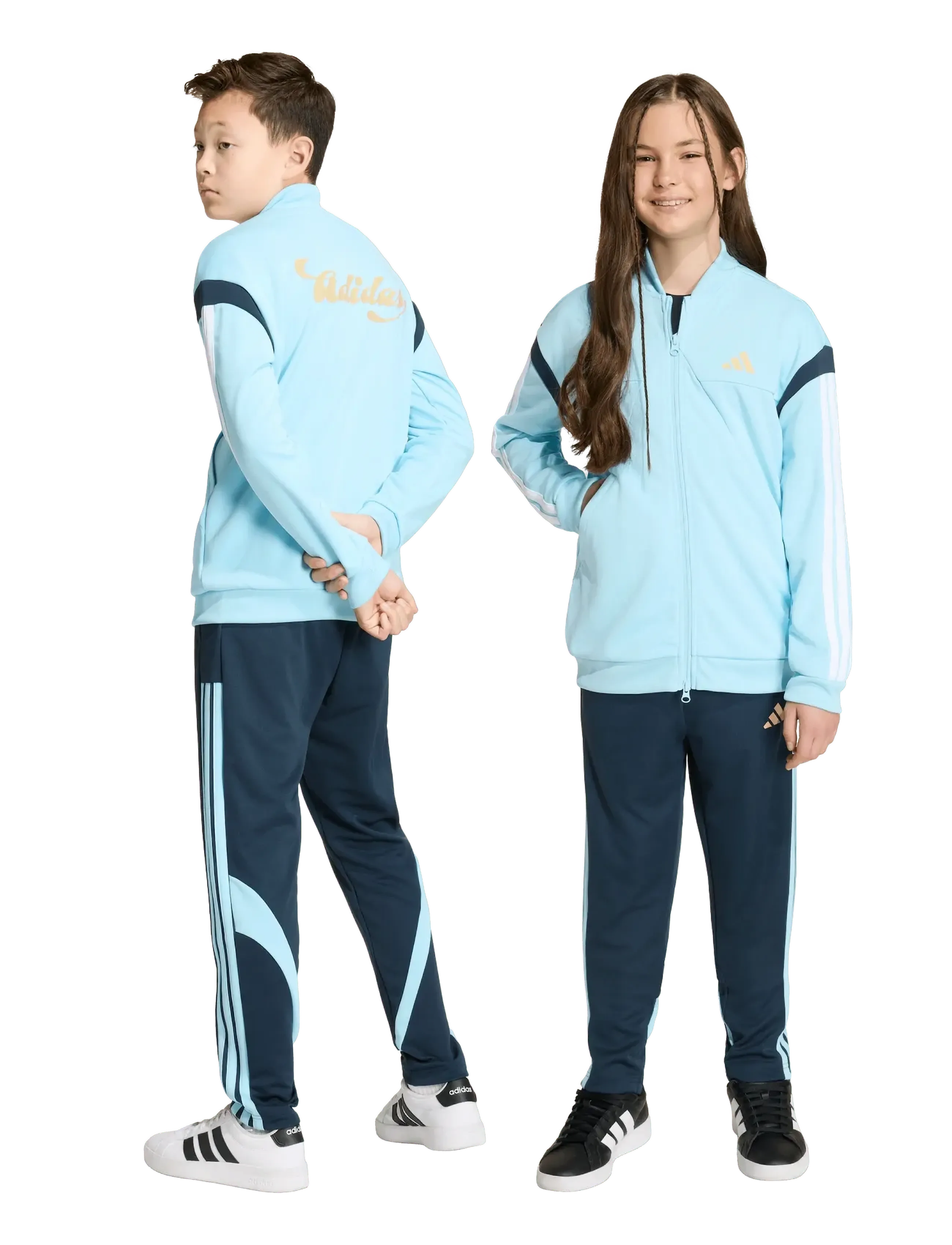 adidas Sportswear - J HOT PANT - sweatpants - ntnavy/iceblu/hazbei - 3