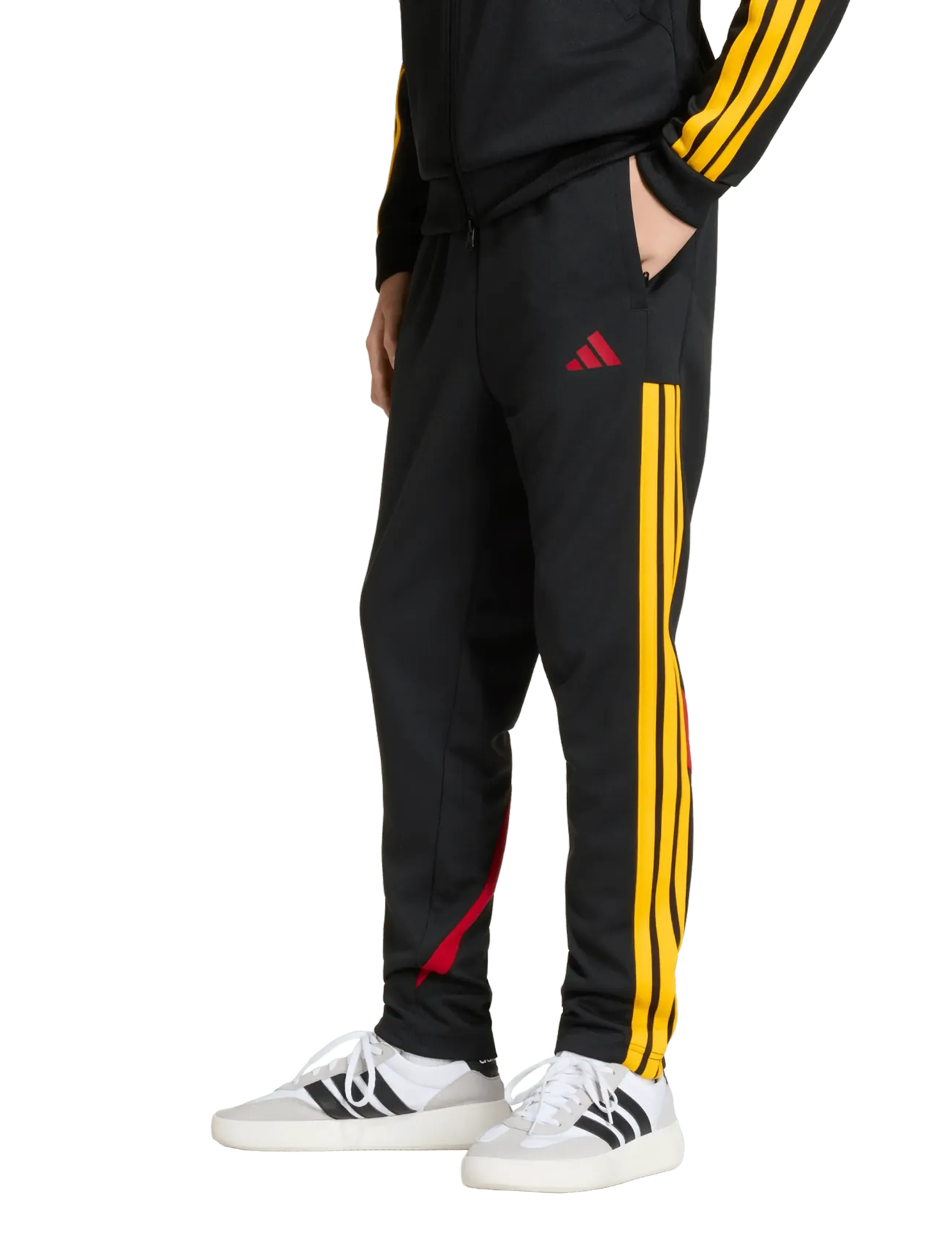 adidas Sportswear - J HOT PANT - sweatpants - black/cogold/powred - 2
