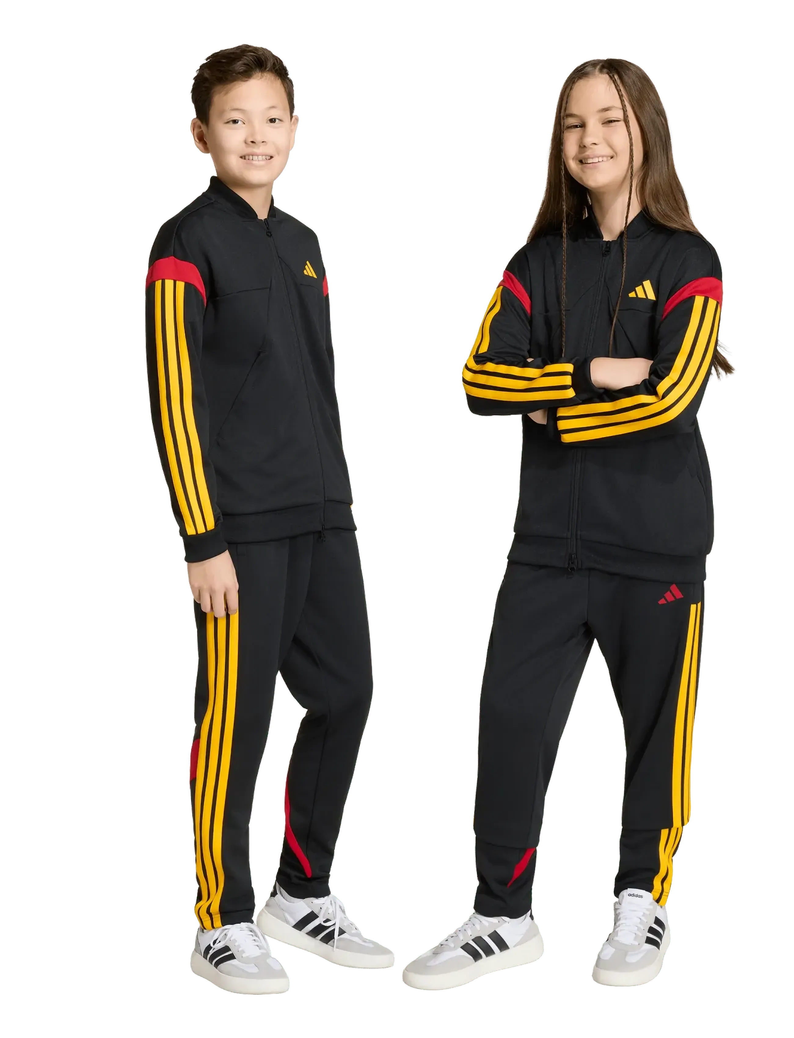 adidas Sportswear - J HOT PANT - sweatpants - black/cogold/powred - 3