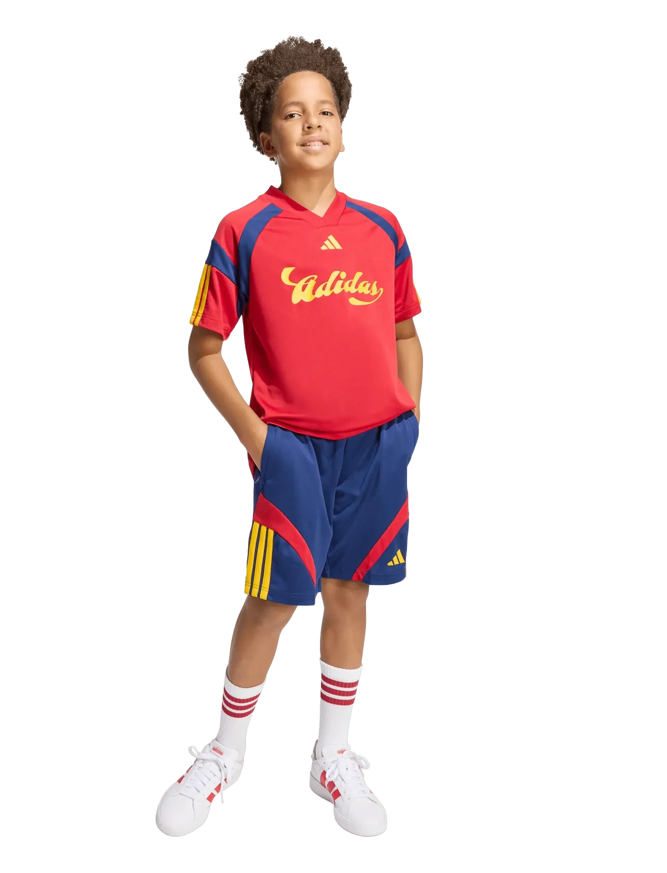 adidas Sportswear J HOT SHO - Sportshorts - DKBLUE/CREYEL/TEPORE / navy