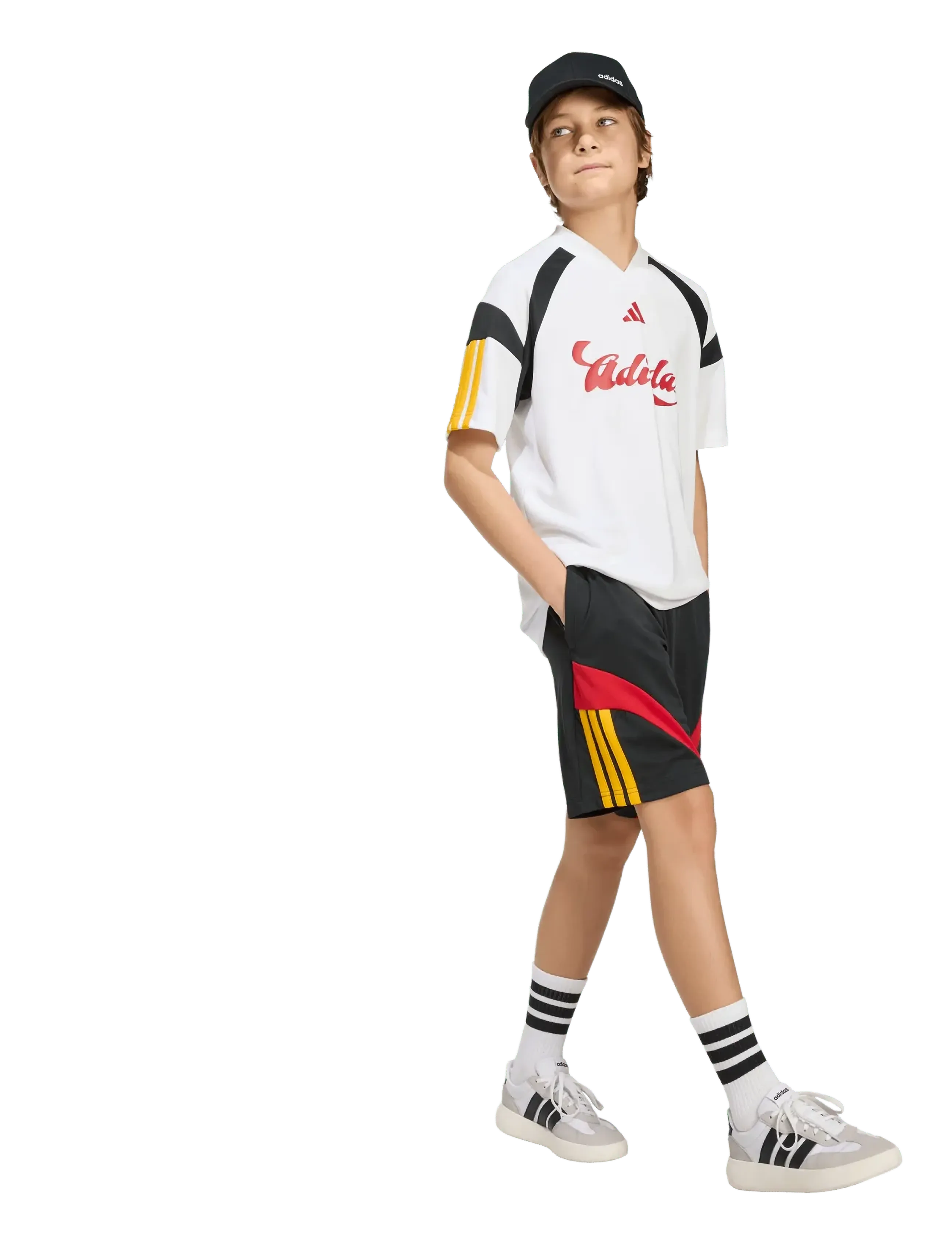adidas Sportswear J HOT SHO - Shorts - BLACK/COGOLD/POWRED / black