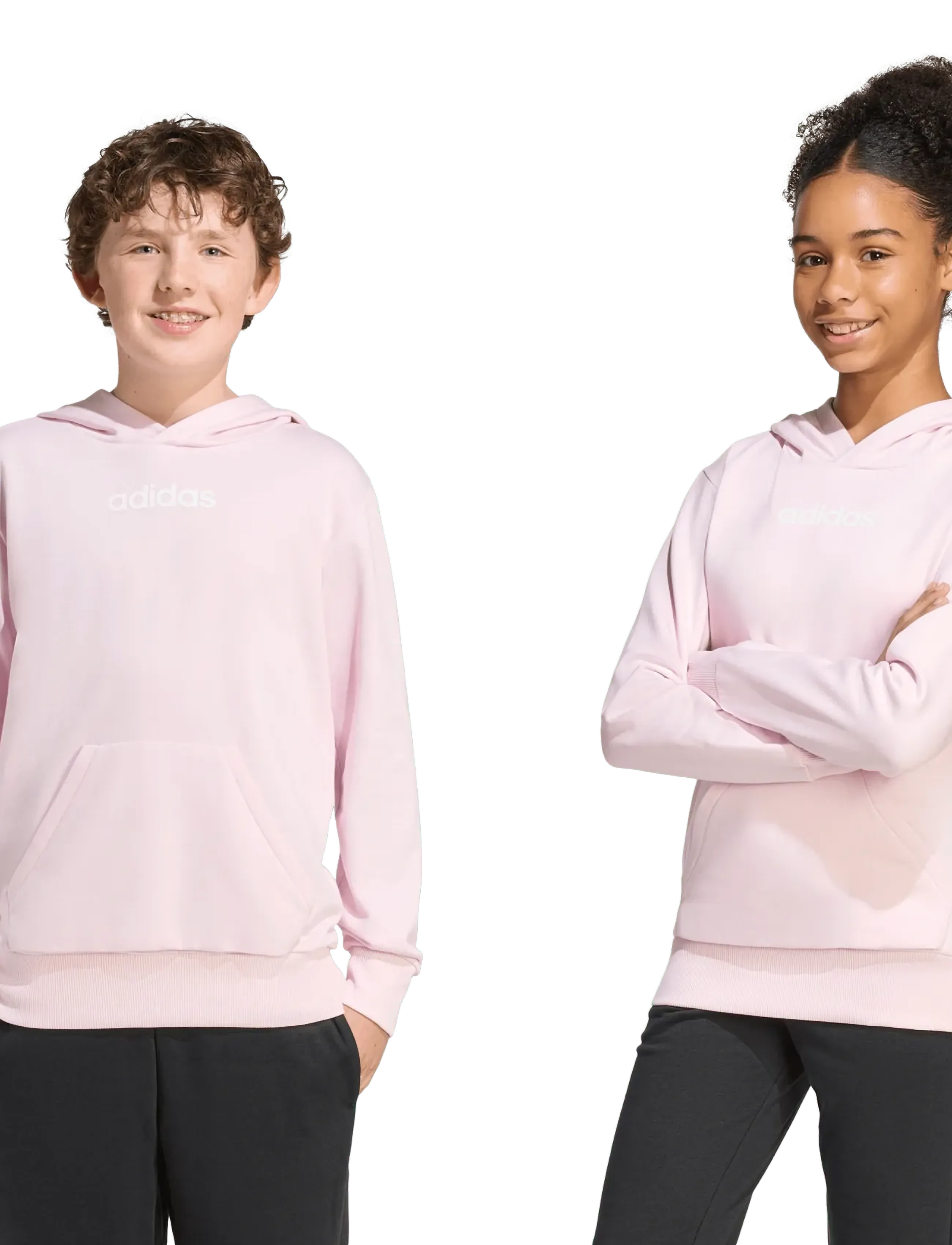 adidas Sportswear - J LIN FL HD - kapuutsiga dressipluusid - clpink/white - 2