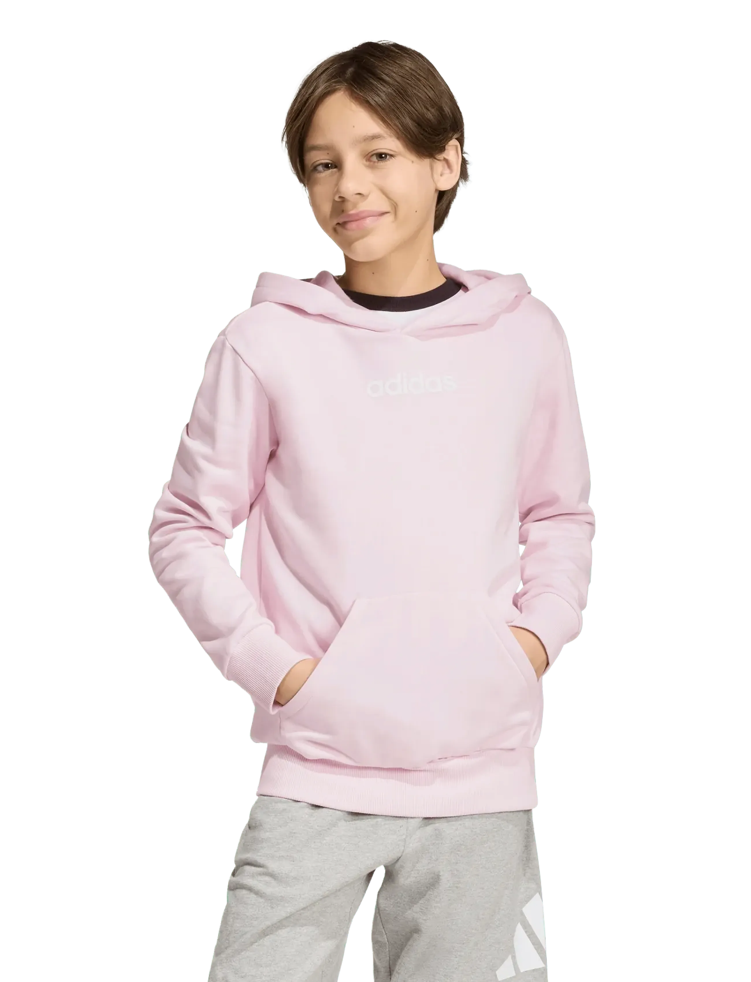 adidas Sportswear - J LIN FL HD - kapuutsiga dressipluusid - clpink/white - 5