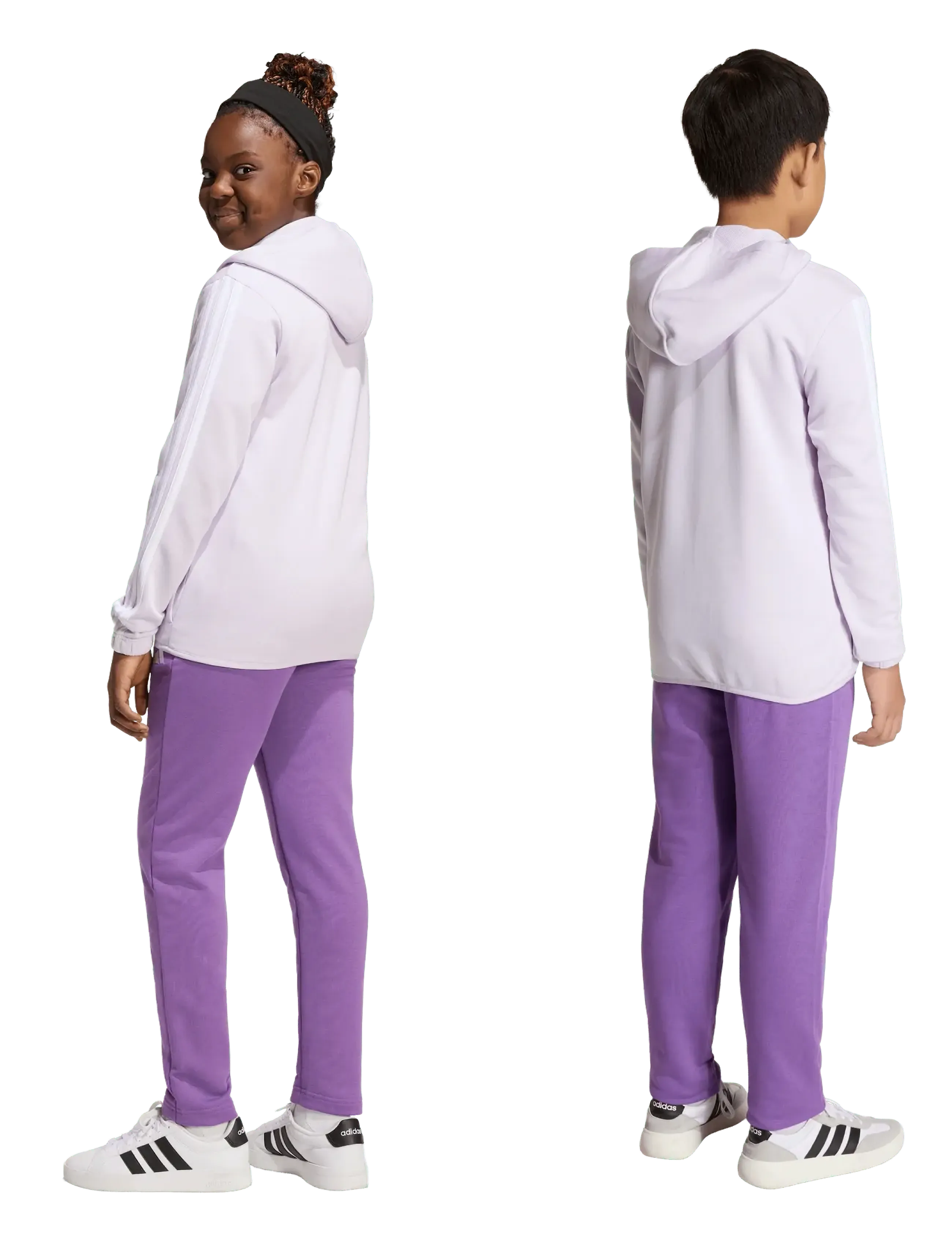 adidas Sportswear - J 3S FT TS 220 - joggingsæt & matchende sæt - icelav/white - 4