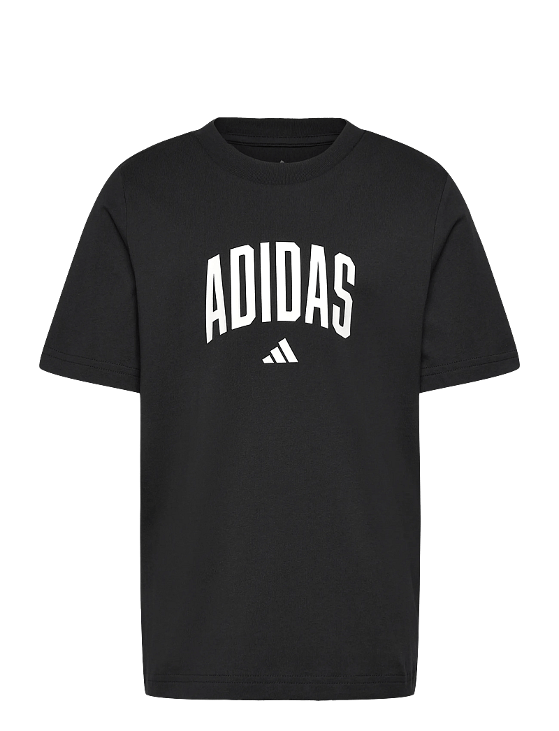 adidas Sportswear - J COLLEG T - sporttoppar - black/owhite - 0