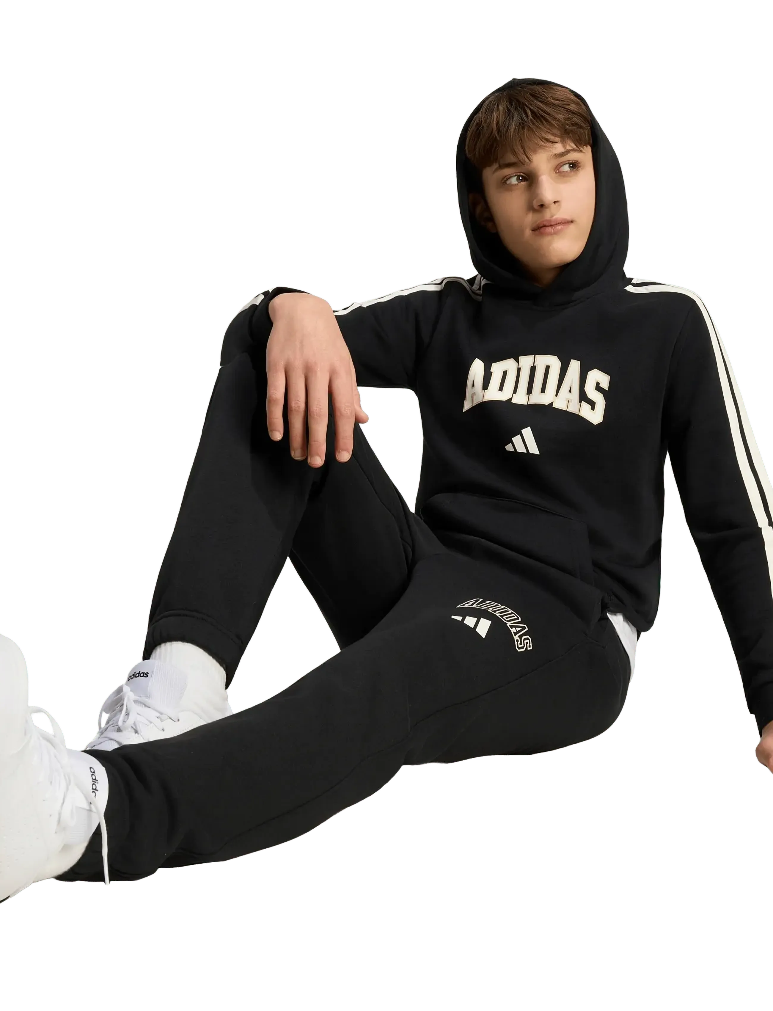 adidas Sportswear J Colleg Hd, Børn, College Hættetrøje, Sort, Str: 116