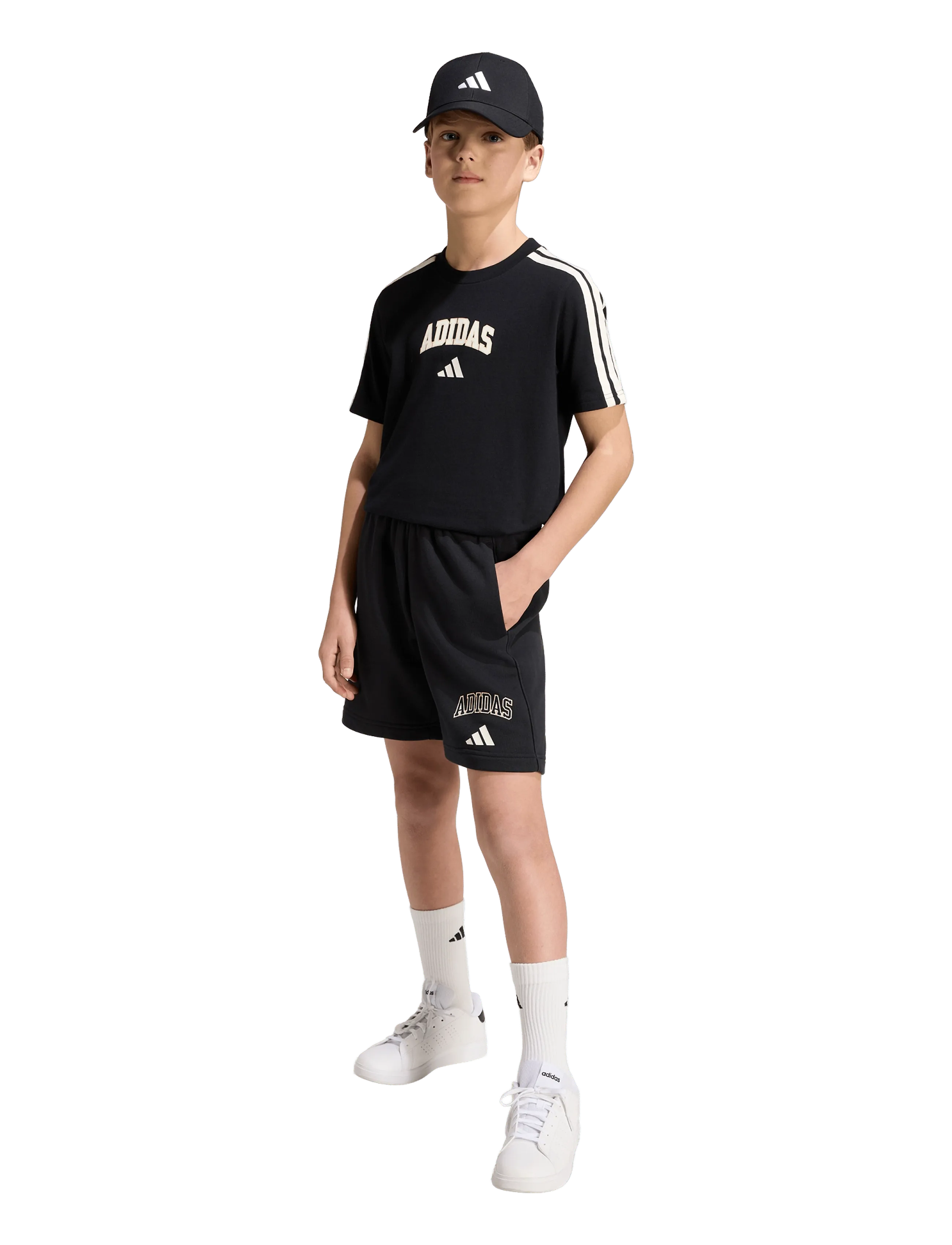 adidas Sportswear J Colleg T, Børn, College T-Shirt, Sort, Str: 176