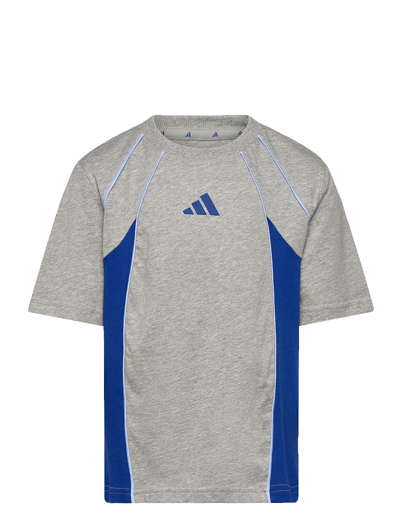 adidas Sportswear - J CB T - kortærmede t-shirts - mgreyh/royblu/globlu - 0