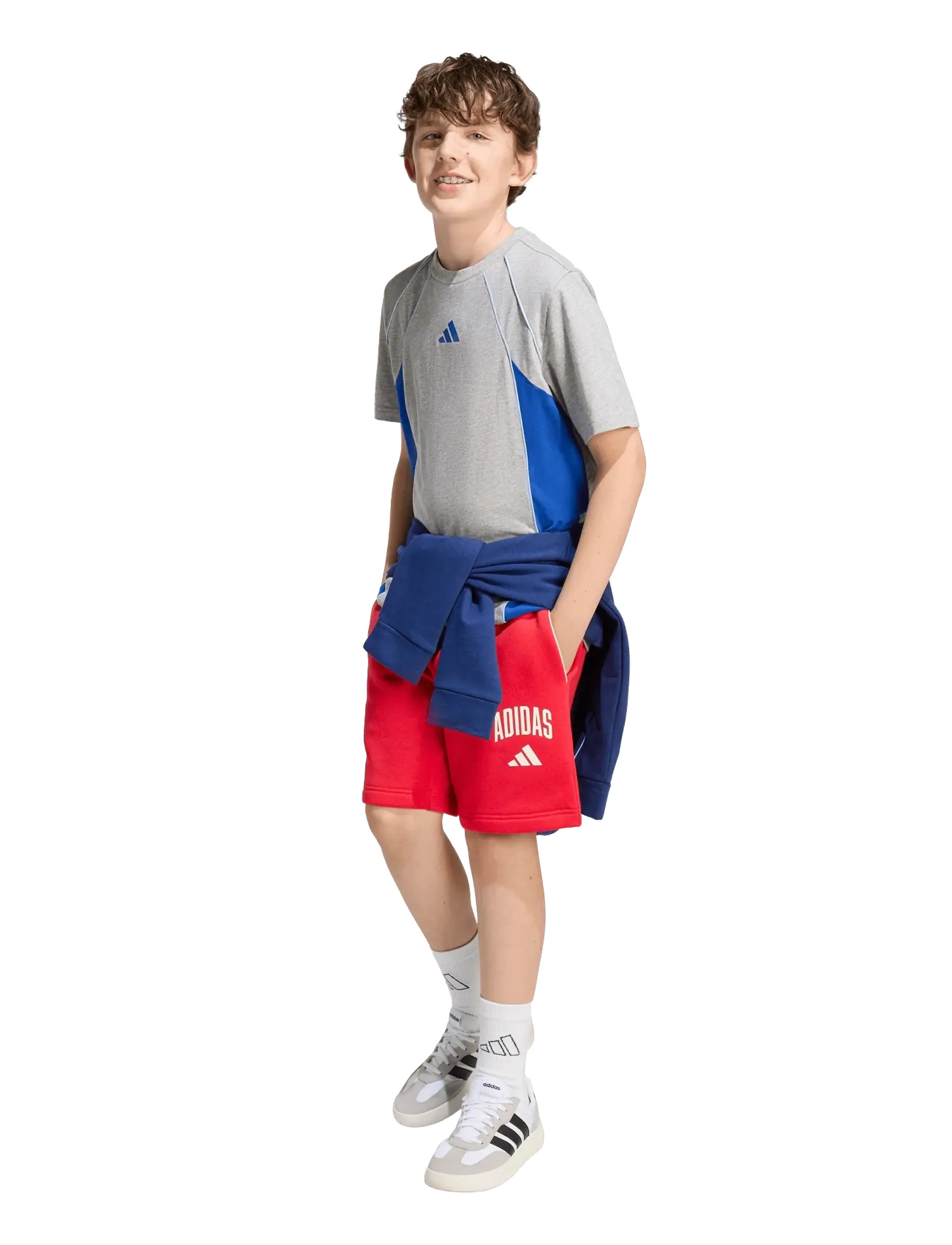 adidas Sportswear J  CB T - Yläosat - MGREYH/ROYBLU/GLOBLU / grey