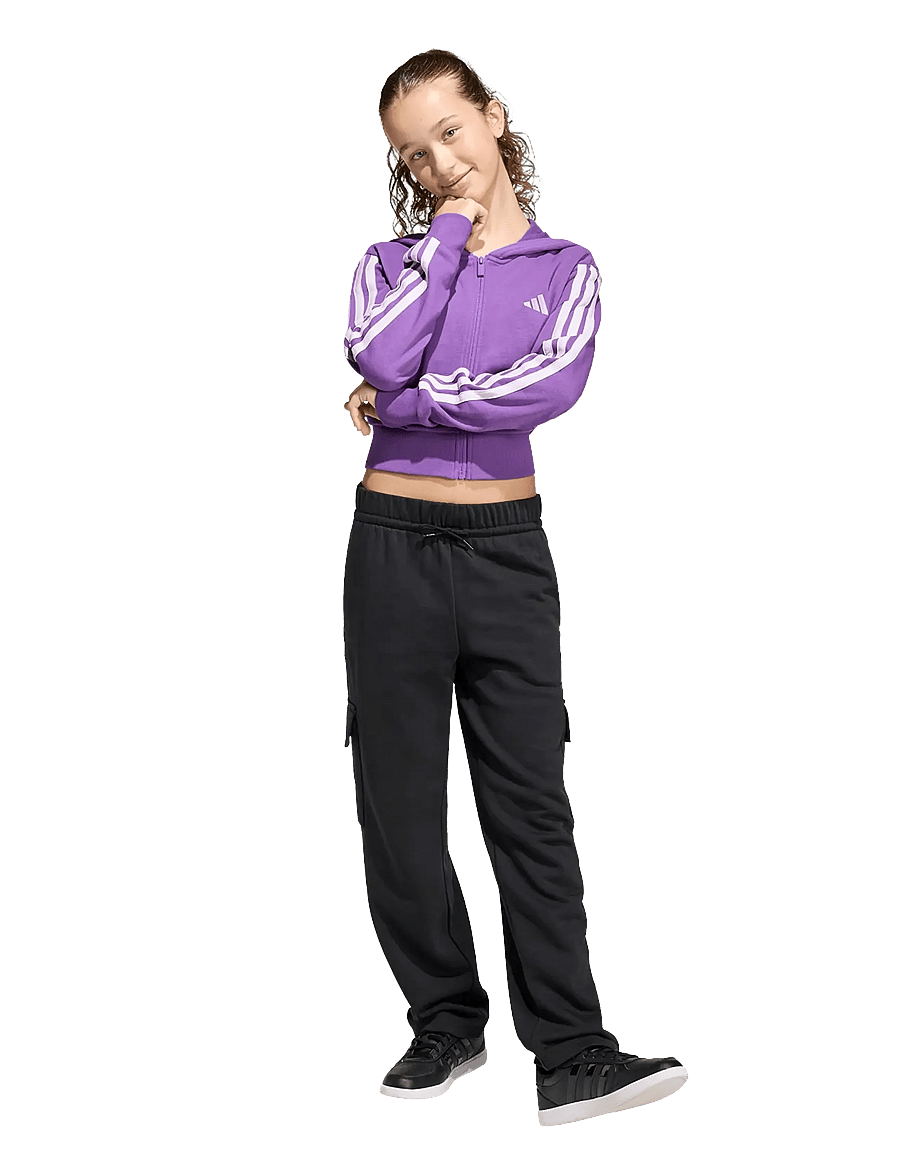 adidas Sportswear - JG 3S FT FZ CRO - kapuutsiga dressipluusid - actpur/icelav - 0