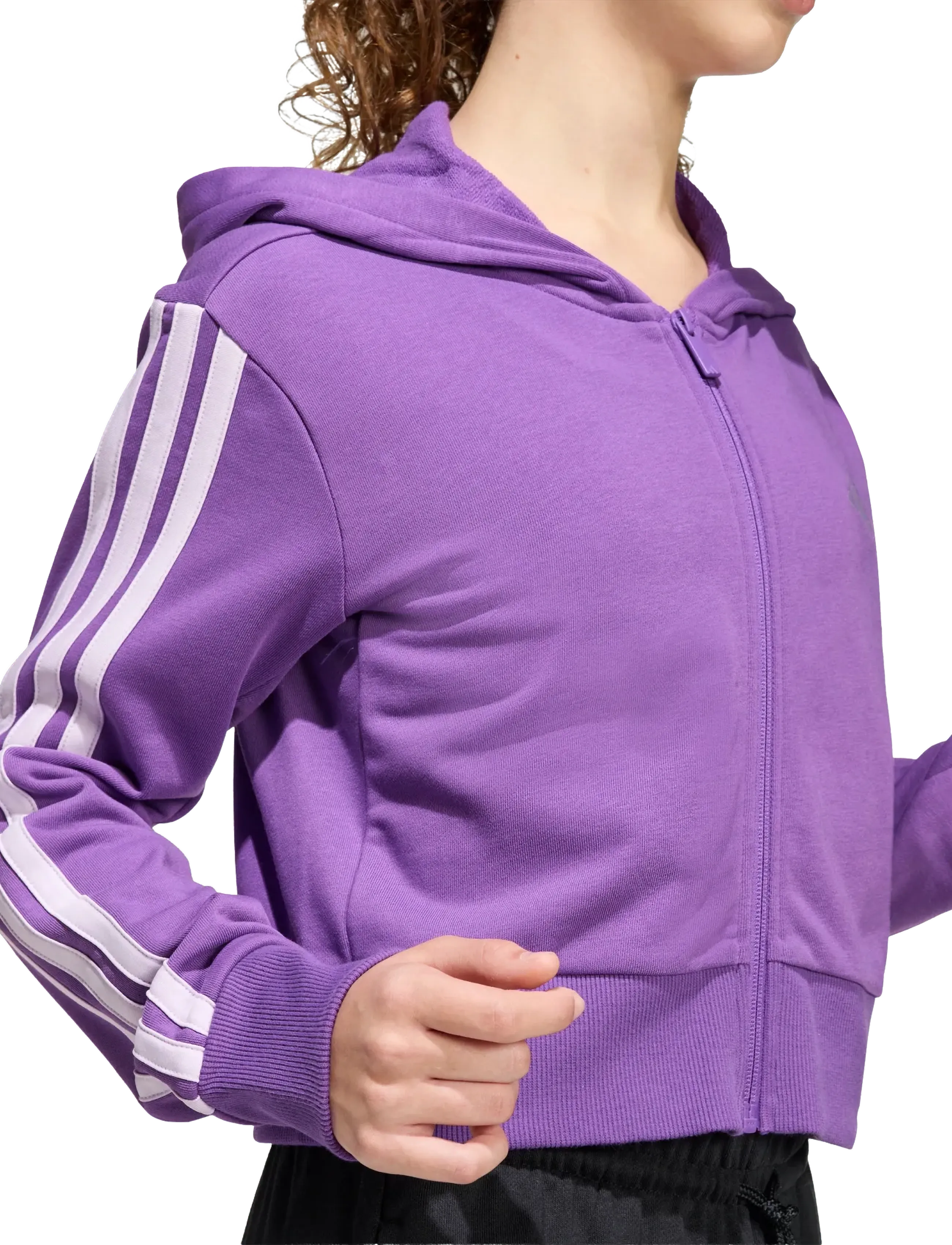 adidas Sportswear - JG 3S FT FZ CRO - kapuzenpullover - actpur/icelav - 3