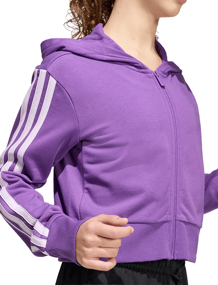 adidas Sportswear - JG 3S FT FZ CRO - kapuutsiga dressipluusid - actpur/icelav - 3