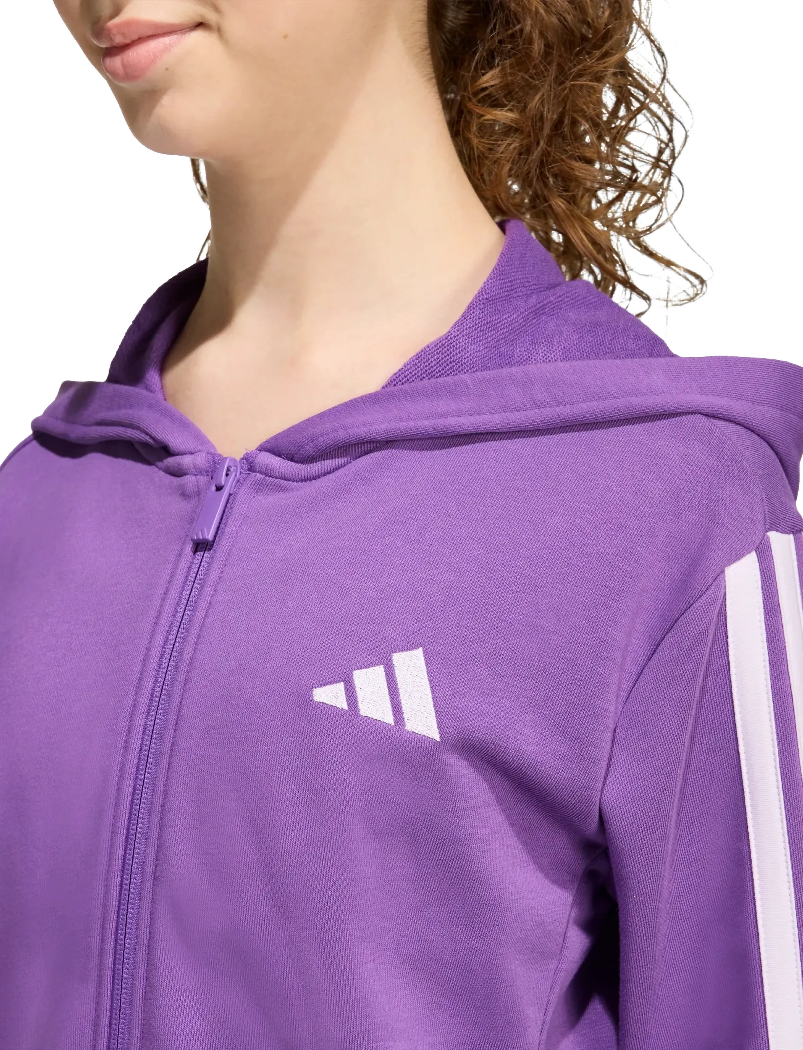 adidas Sportswear - JG 3S FT FZ CRO - kapuzenpullover - actpur/icelav - 4