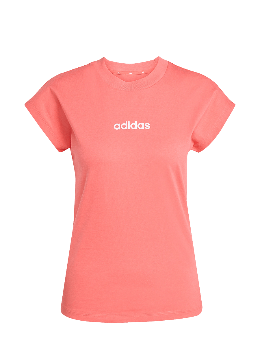 adidas Sportswear - W LIN SJ T - t-shirts - semtur/white - 1