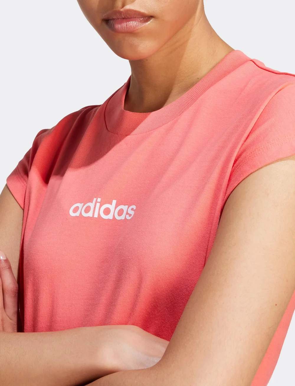 adidas Sportswear - W LIN SJ T - t-shirts - semtur/white - 5