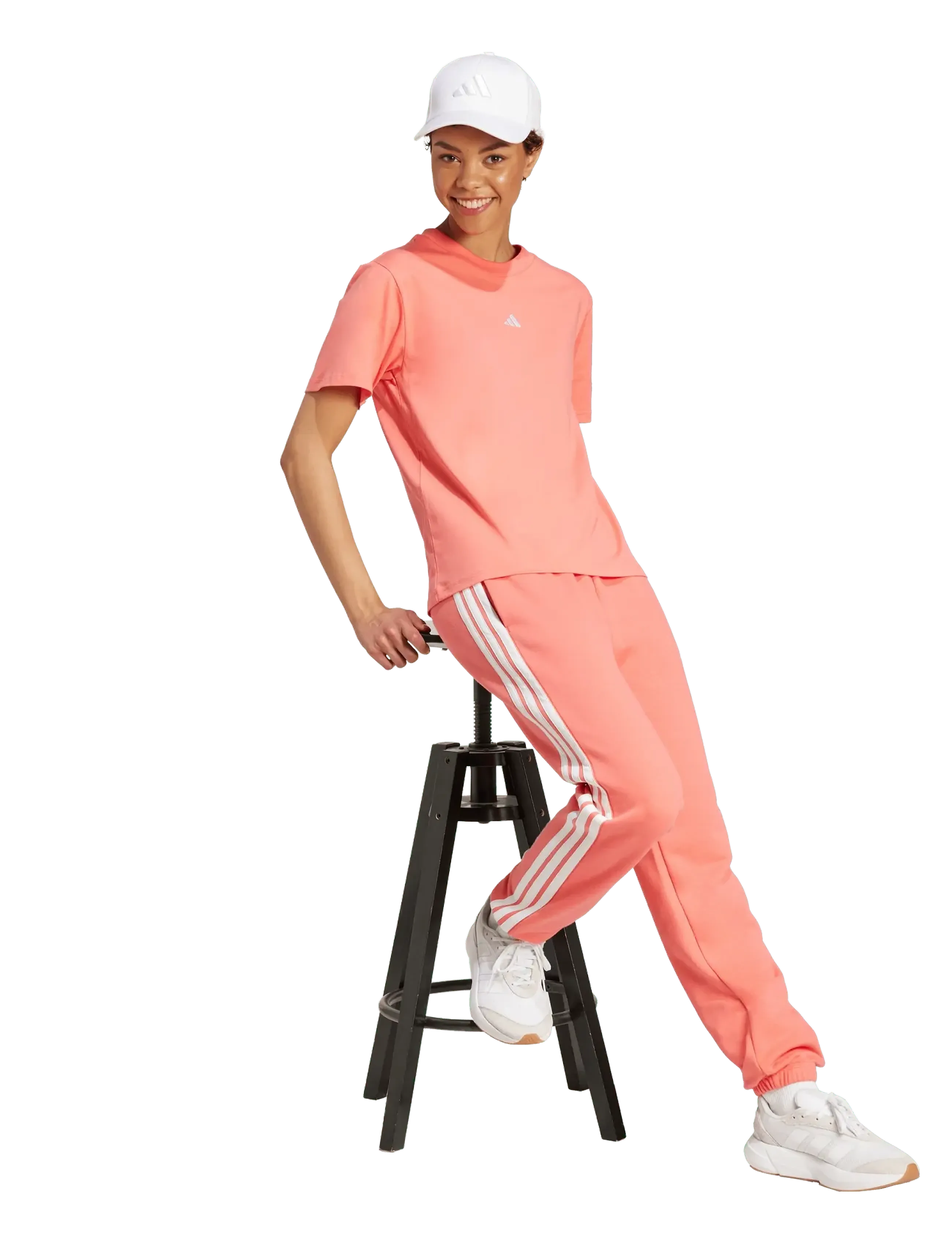 adidas Sportswear - W SL SJ T - t-shirts - semtur/white - 3