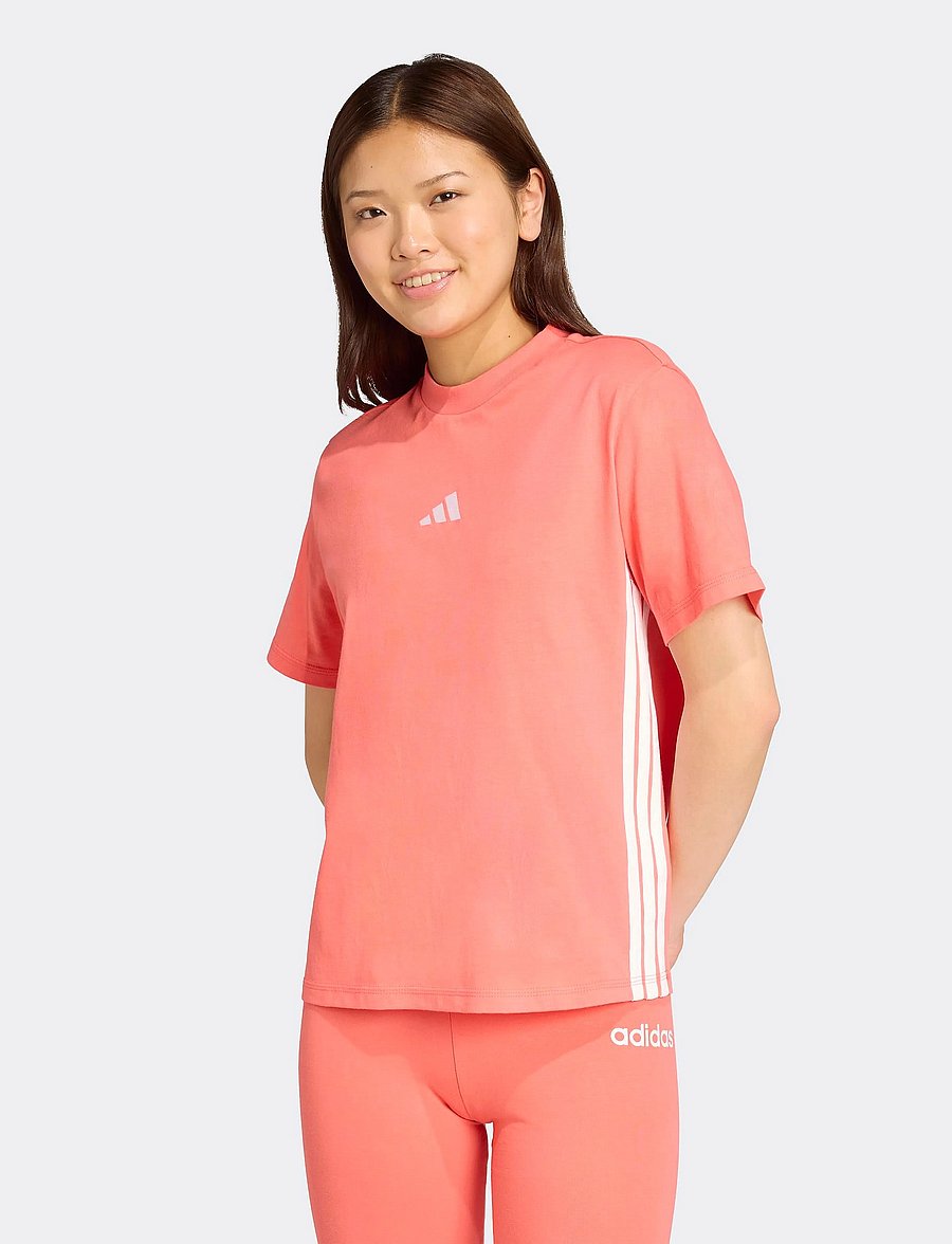 adidas Sportswear - W 3S SJ T - t-shirts - semtur/white - 0