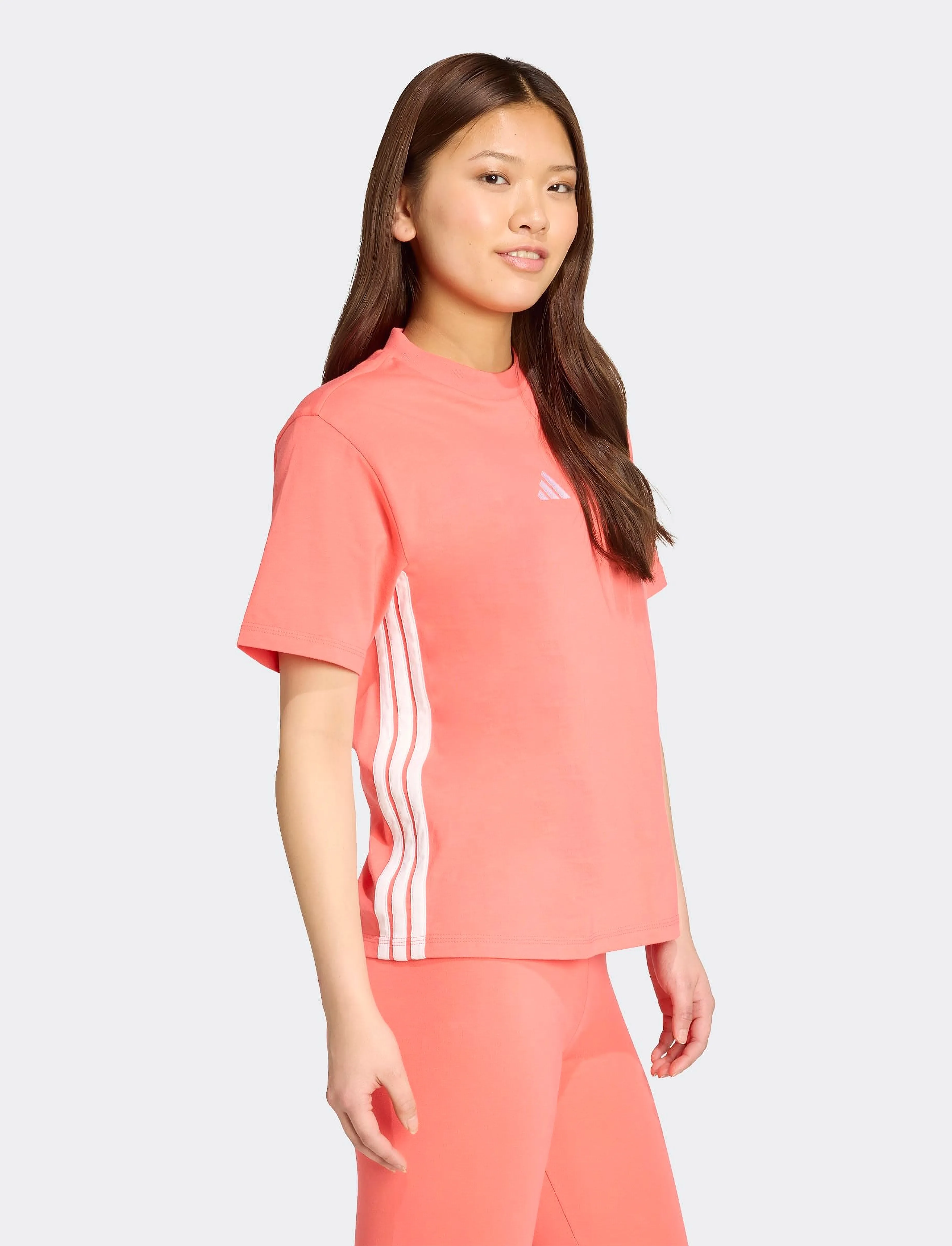 adidas Sportswear - W 3S SJ T - t-shirts - semtur/white - 5