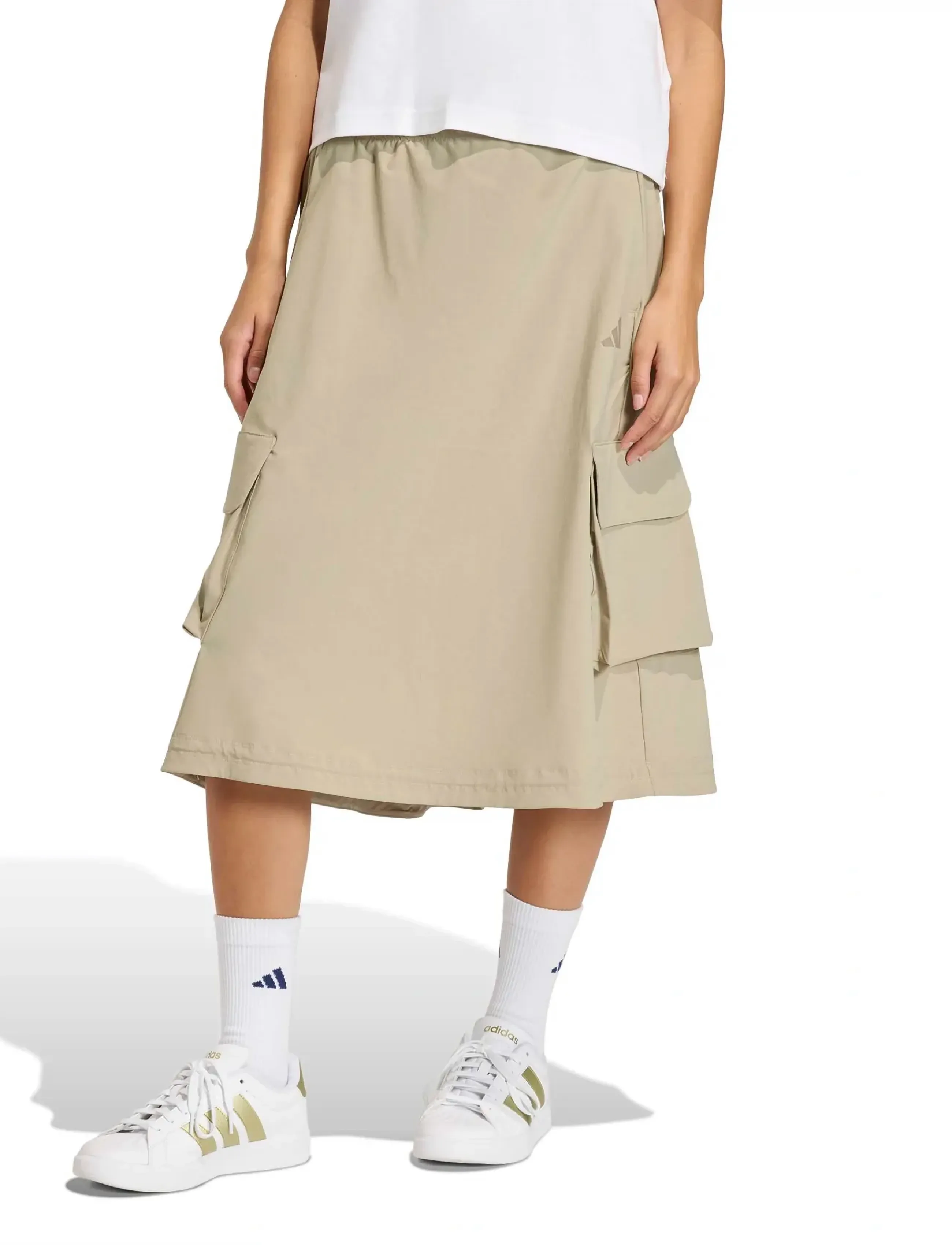 adidas Sportswear W Q2 CT SKIRT - Urheiluhameet - WOCA/COLREF / beige