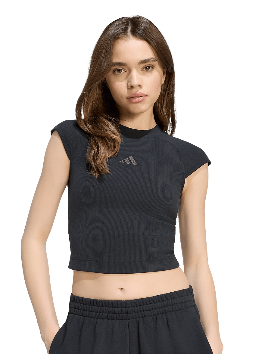 adidas Sportswear - W AK SL RIB TEE - t-shirt bras - black - 4