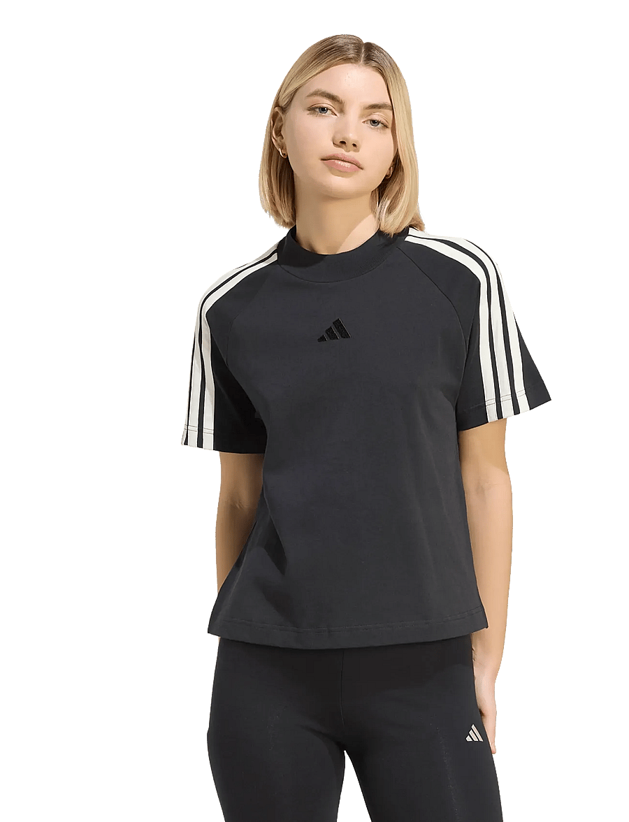 adidas Sportswear - W AK 3S TEE - t-shirts - black/owhite - 2