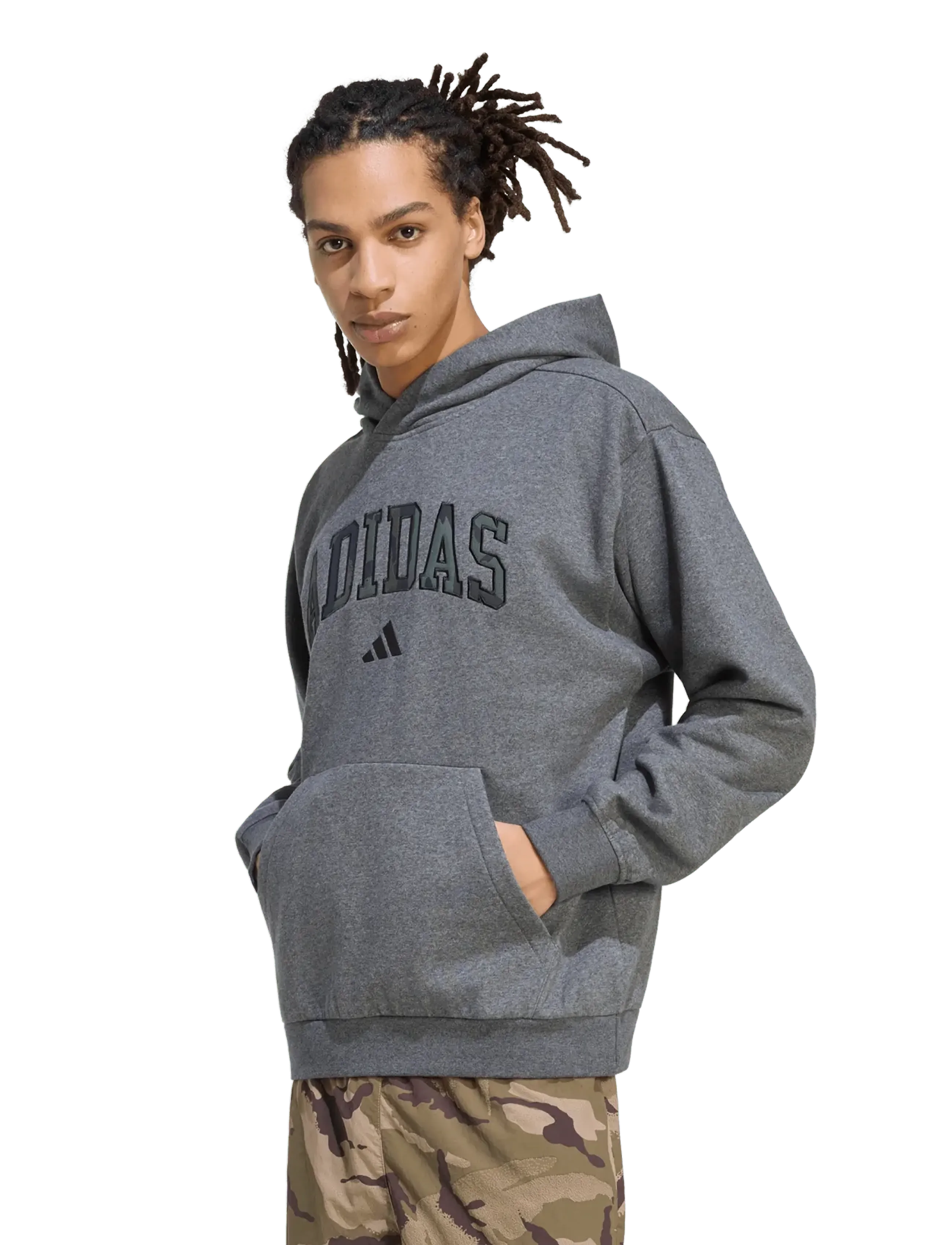 adidas Sportswear M Camo Print Hd, XS, Grey, Sport Sweatshirts & Hoodies > Sport Hoodies, Herre