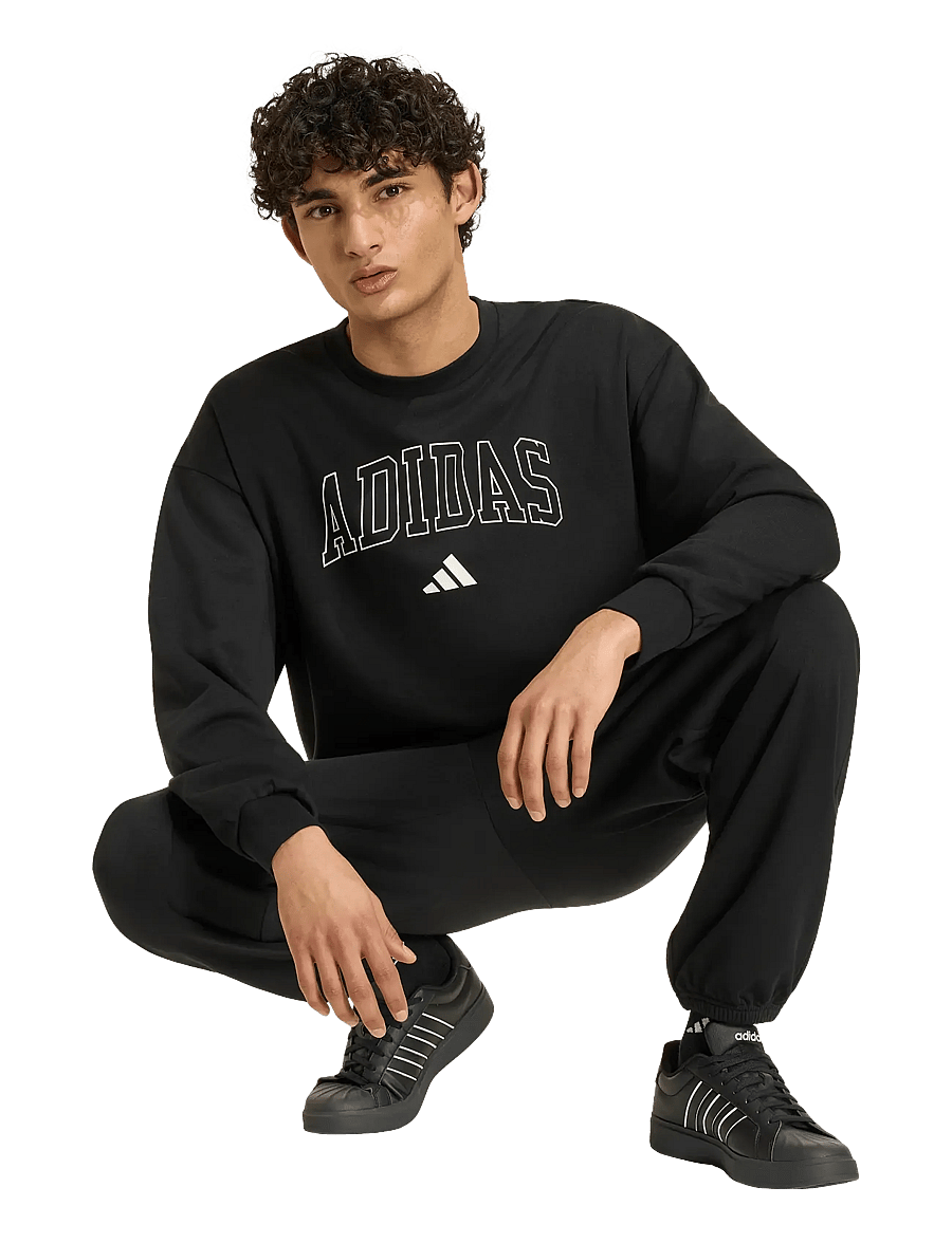 adidas Sportswear - M COLL FT CRW - alussärgid - black/owhite - 0