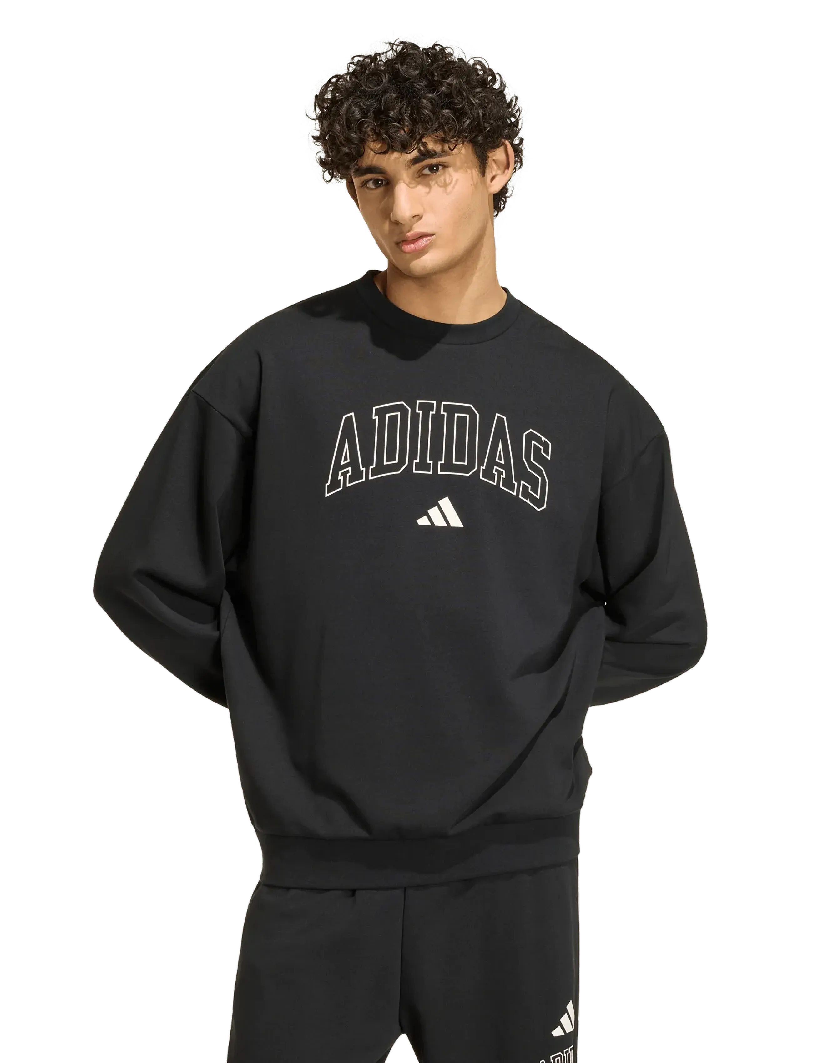 adidas Sportswear - M COLL FT CRW - black/owhite - 2