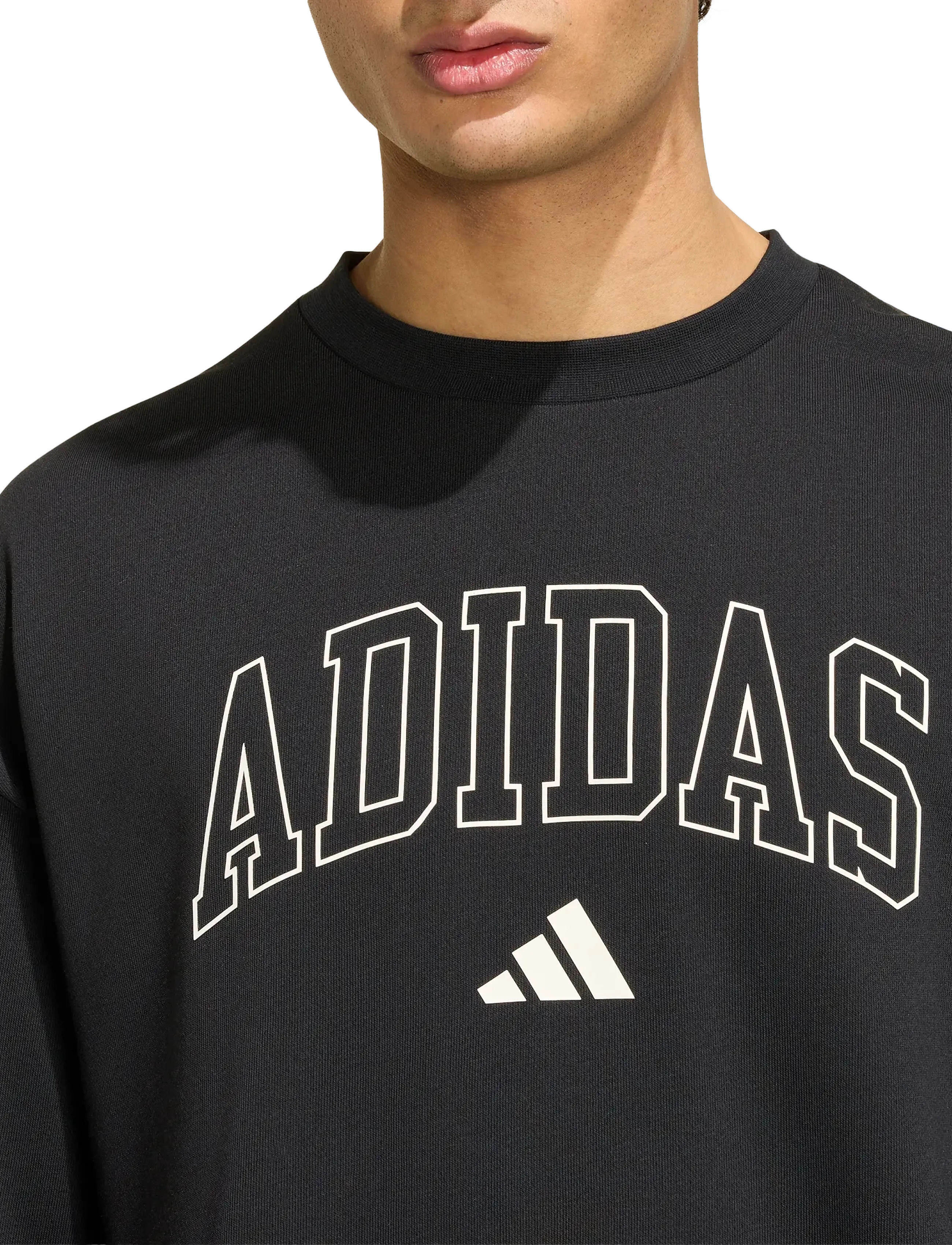 adidas Sportswear - M COLL FT CRW - black/owhite - 4