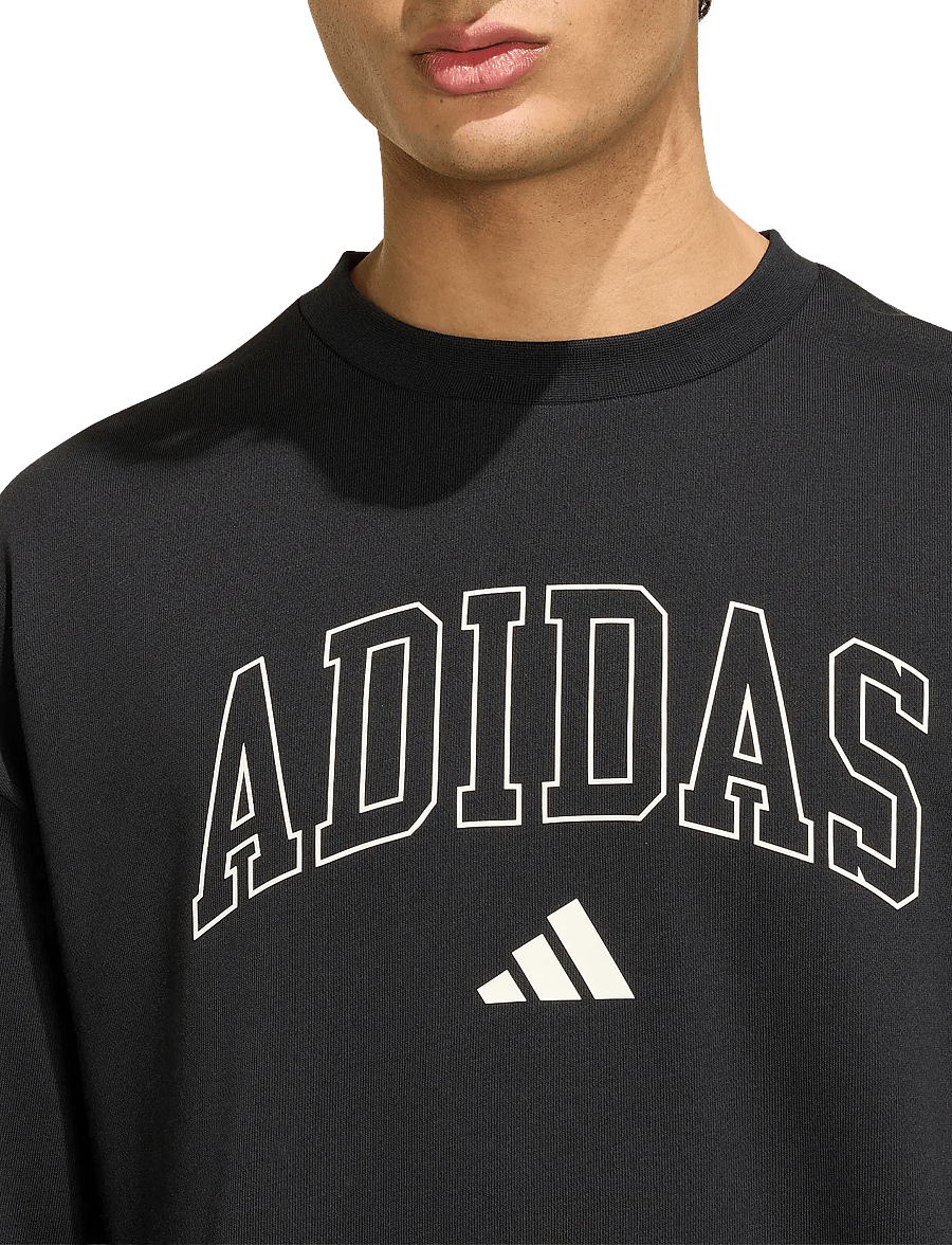 adidas Sportswear - M COLL FT CRW - alussärgid - black/owhite - 4