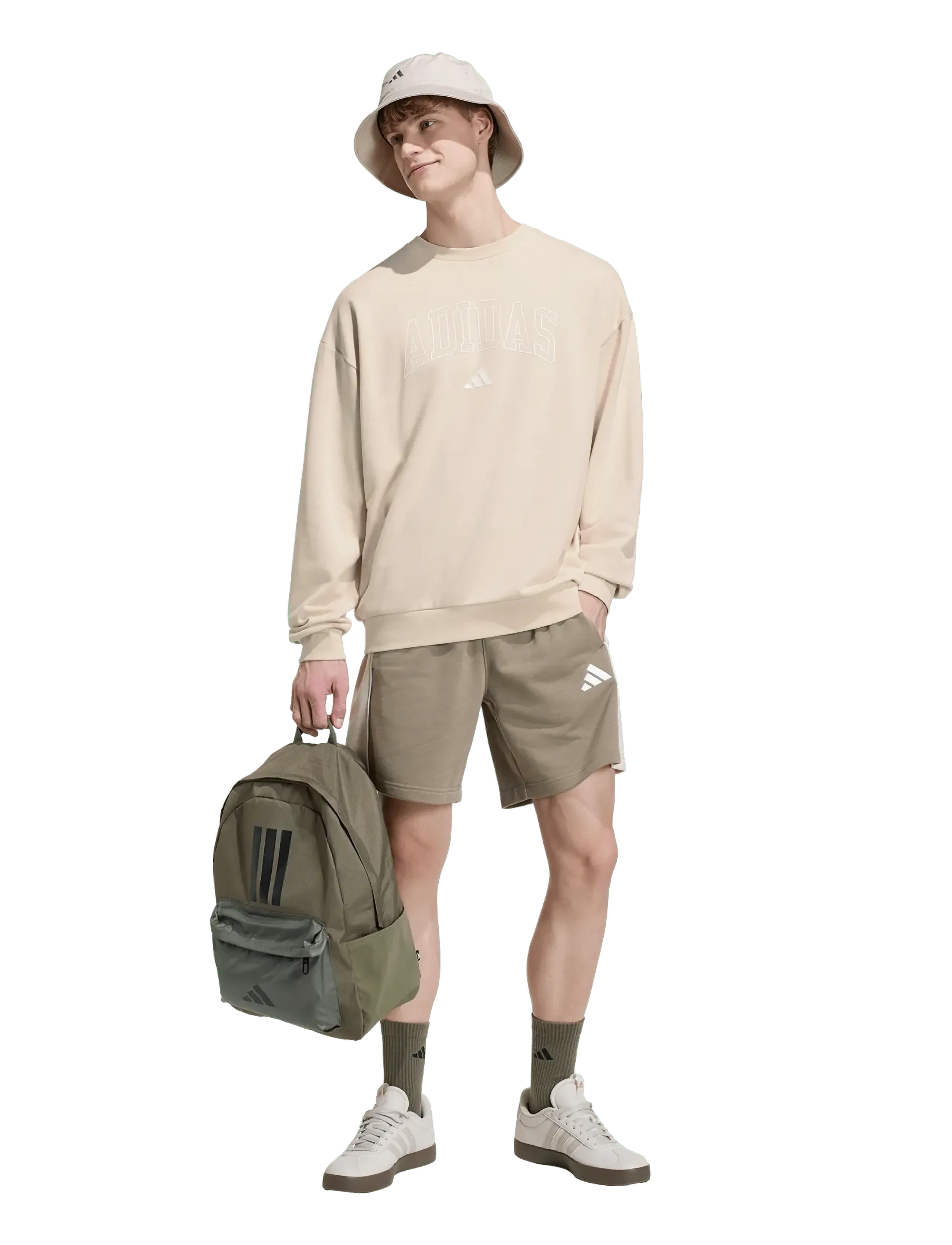 adidas Sportswear - M COLL FT CRW - crli/ivory - 2