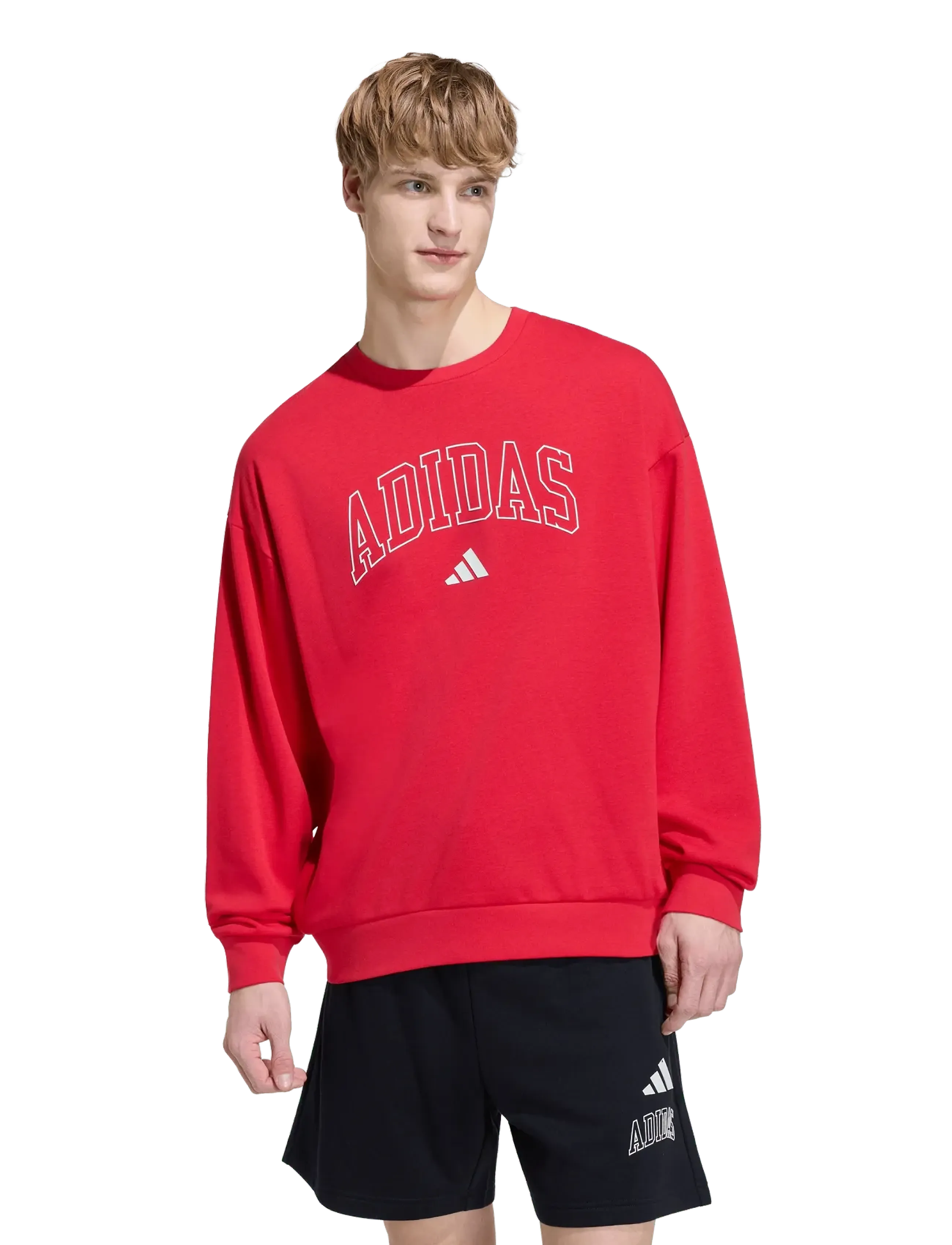 adidas Sportswear M COLL FT CRW - Sweatshirts & Hoodies - PURRUB/IVORY / red