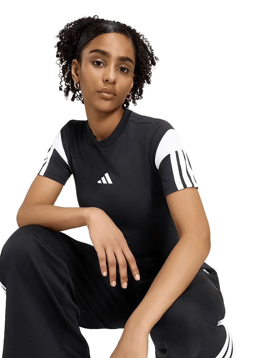 adidas Sportswear - W TIRO TOP - t-shirts - black/white - 2